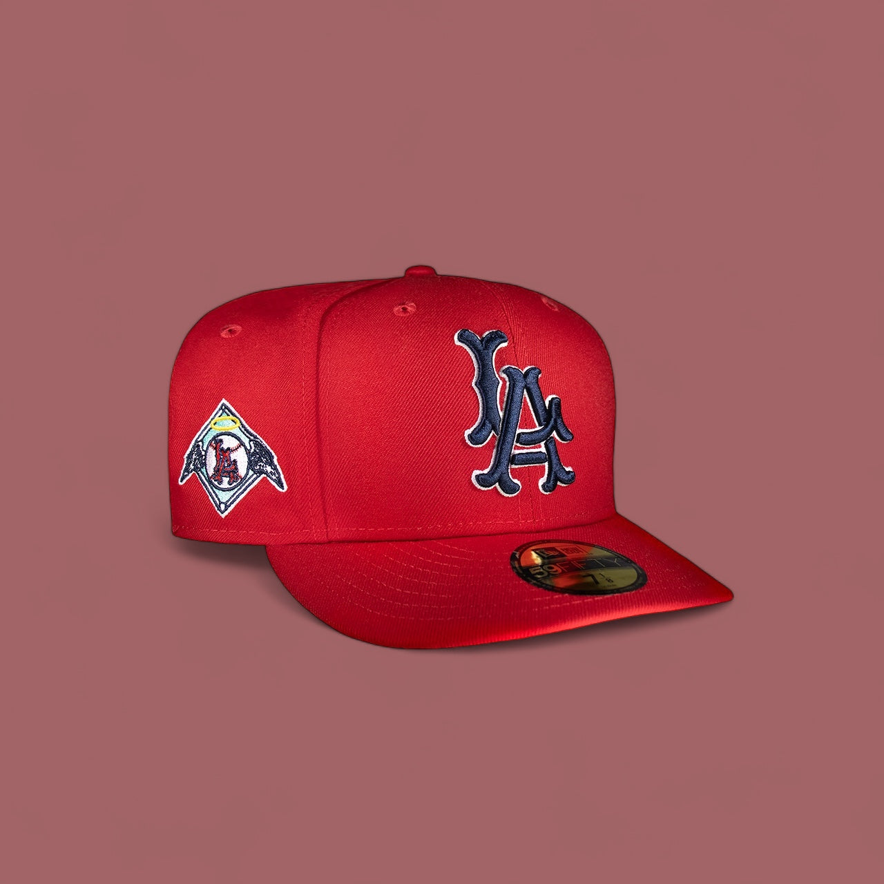 Los Angeles Angels All Red Bones Logo