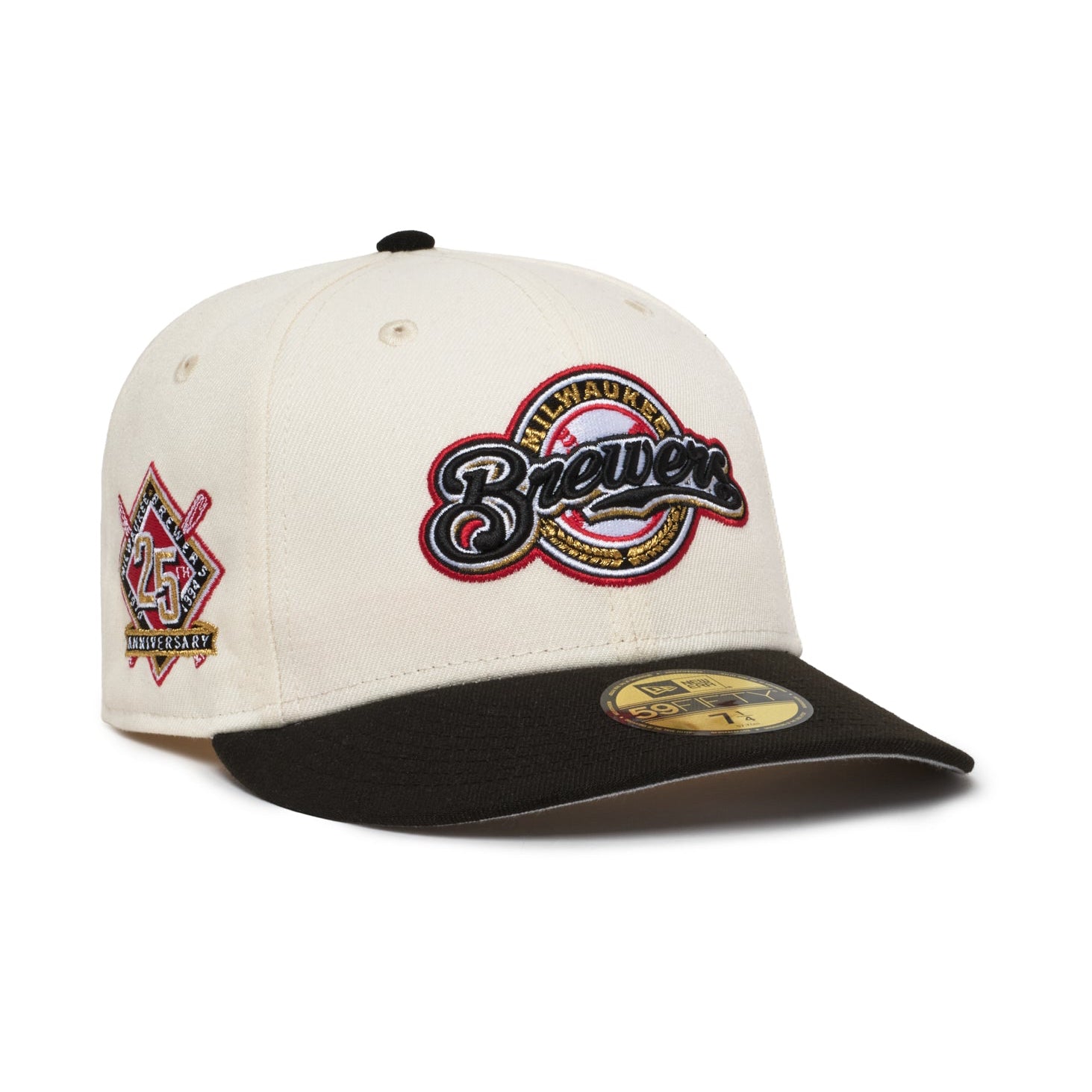 Milwaukee Brewers Creme & Black 25th Anniversary Grey uv