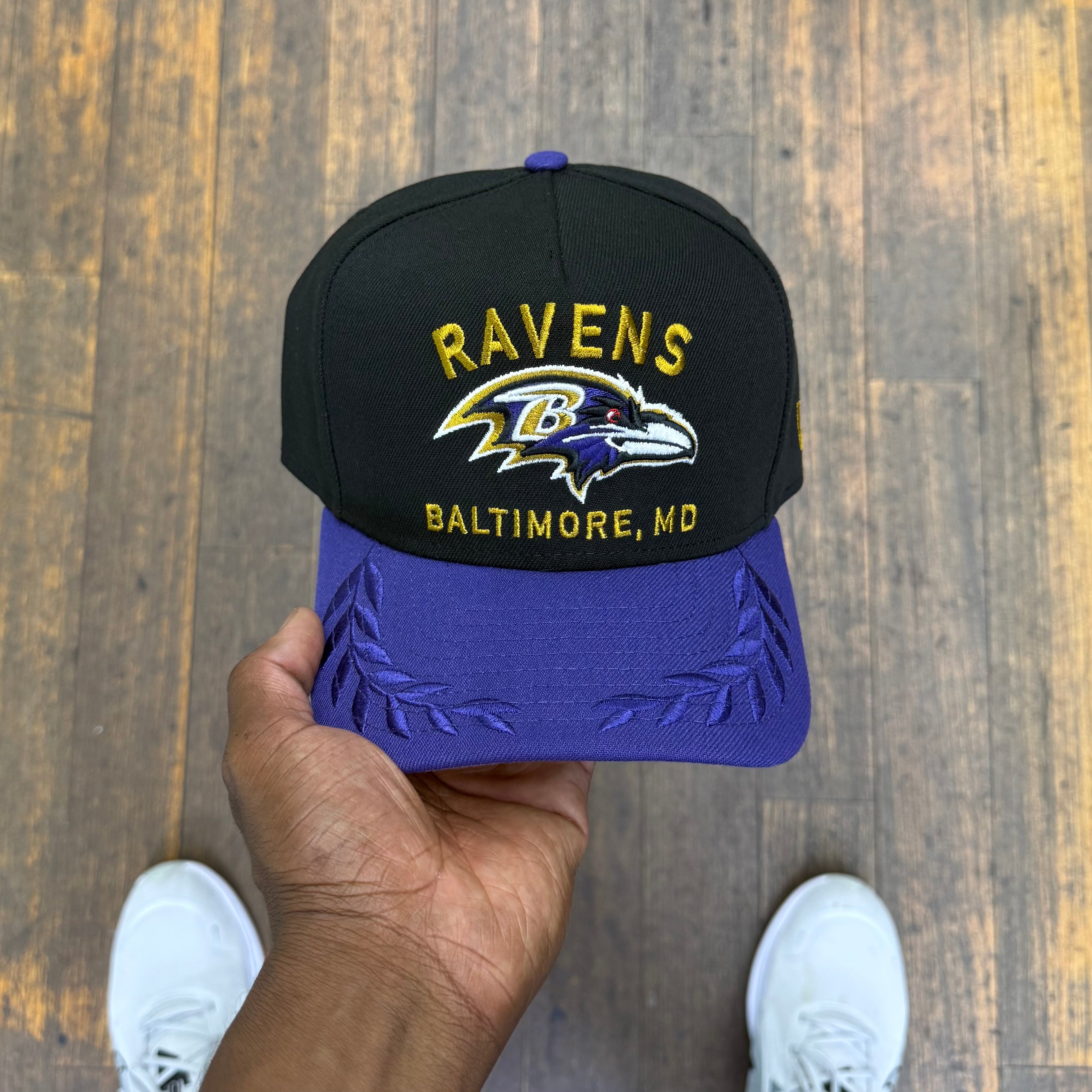 Baltimore Ravens Black NFL25 DRAFT 950 AFrame Snap Back