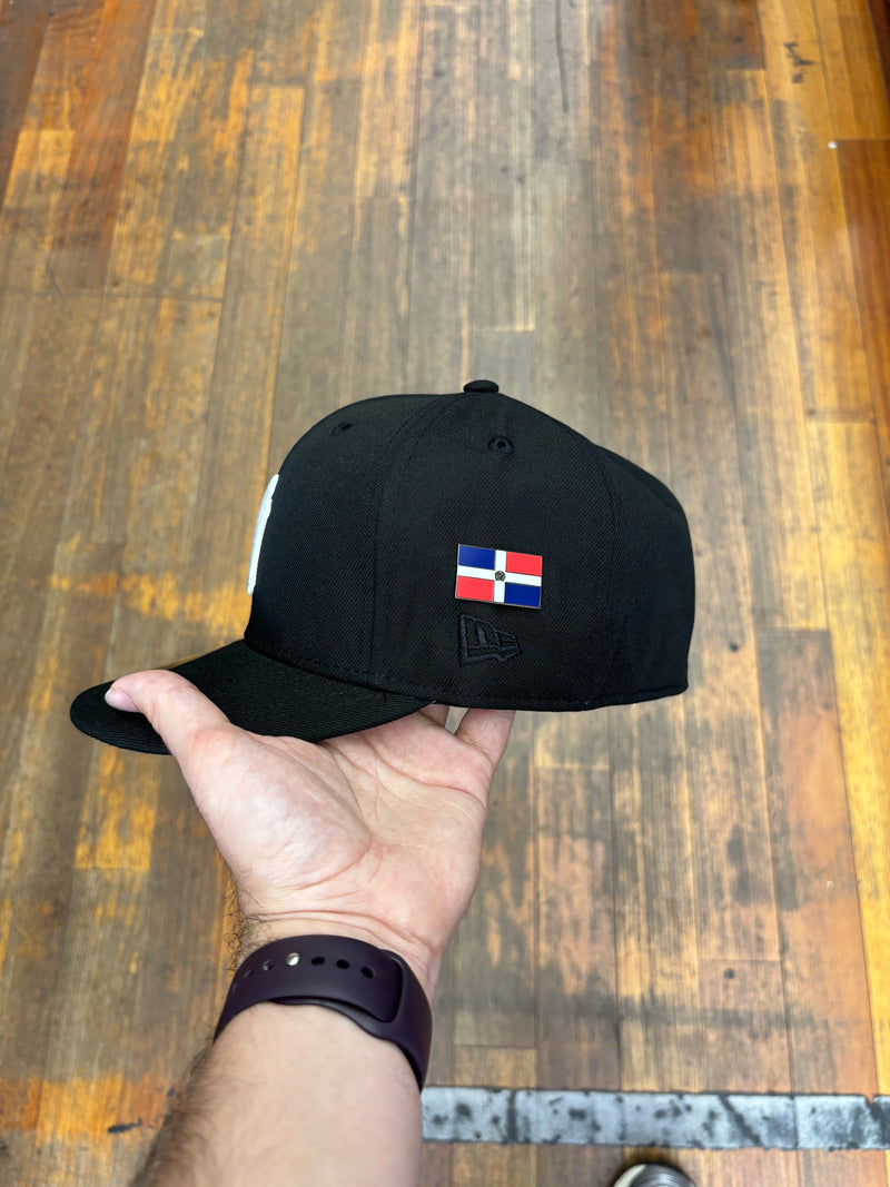 New York Yankees All Black Dominican Republic Flag