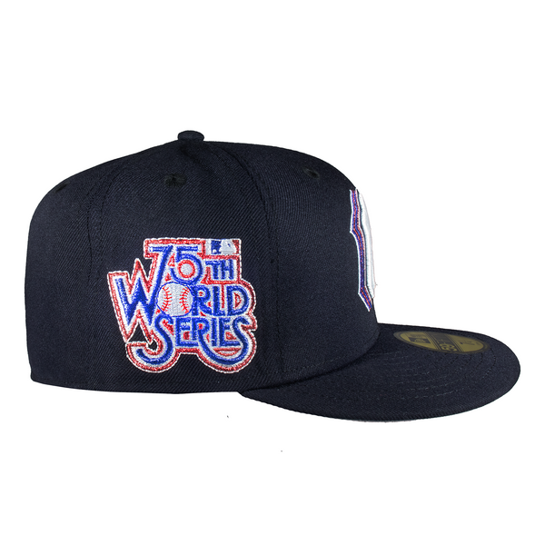 New York Yankees Navy 3D Logo 75Th World Series Grey UV