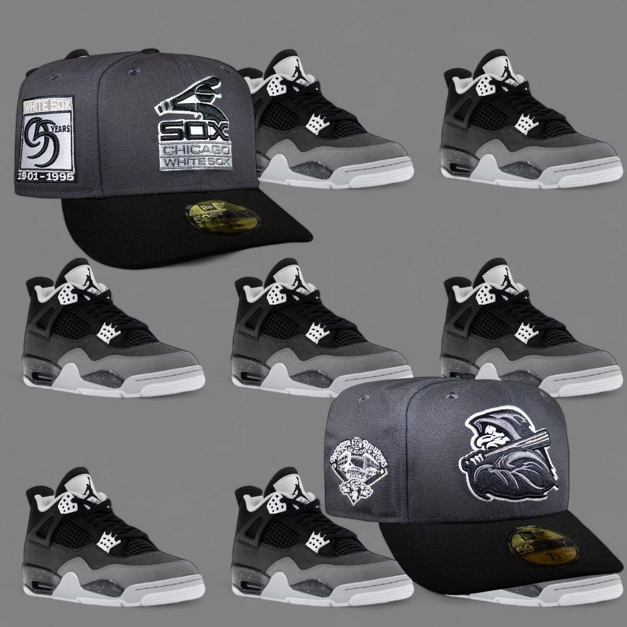 Chicago White Sox Dark Grey and Black 95 Years