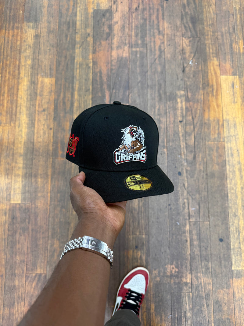 Grand Rapid Griffins All Black AHL 5950 Fitted