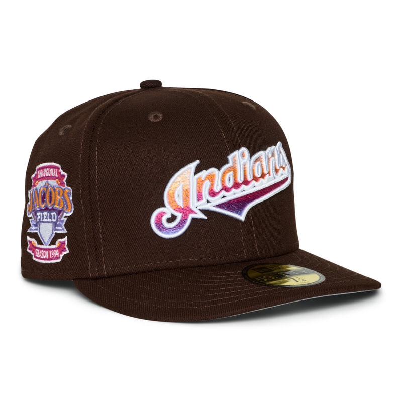 Cleveland Indians Dark Brown Gradient Script Jacobs Field