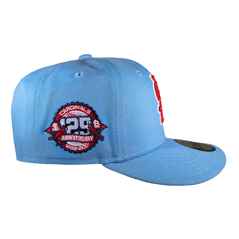 St. Louis Cardinals All Sky Blue Red Logo 125th Anniversary