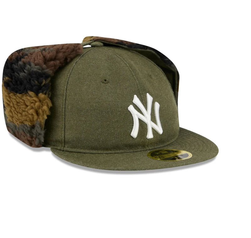 New York Yankees Dog Ear Three Looms Cotton Twill Camo Retro Crown 59FIFTY Fitted