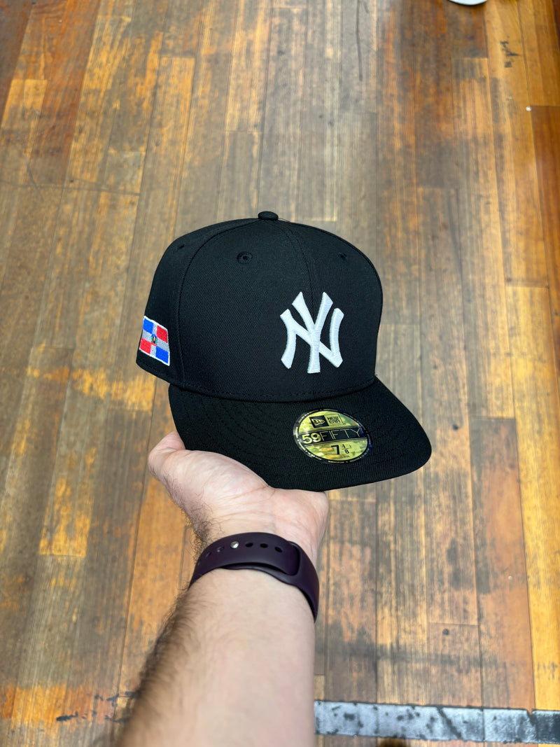 New York Yankees All Black Dominican Republic Flag