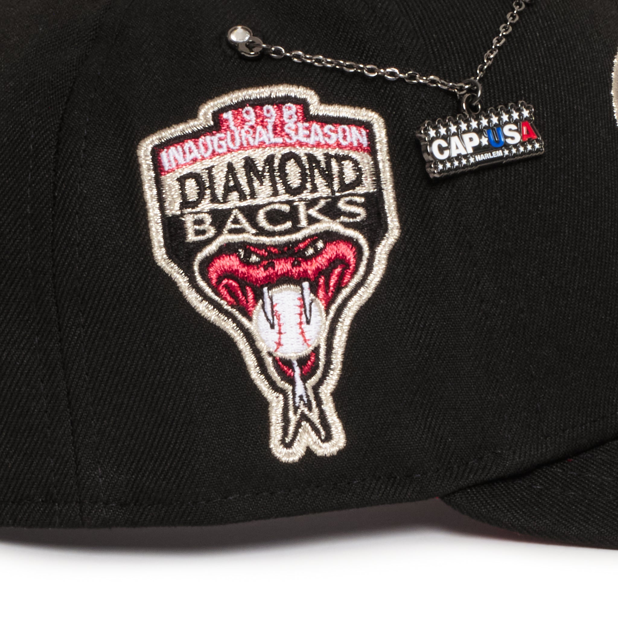 Arizona Diamond Backs Black w/ Red Metallic Logo 1998 Inaugural