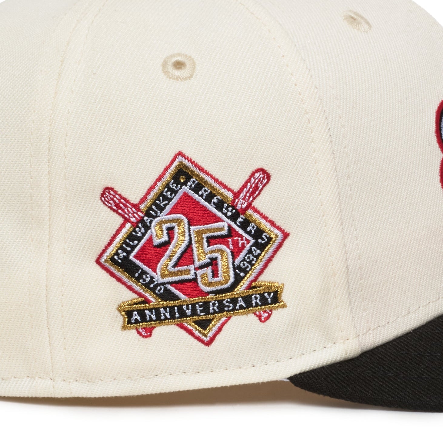 Milwaukee Brewers Creme & Black 25th Anniversary Grey uv