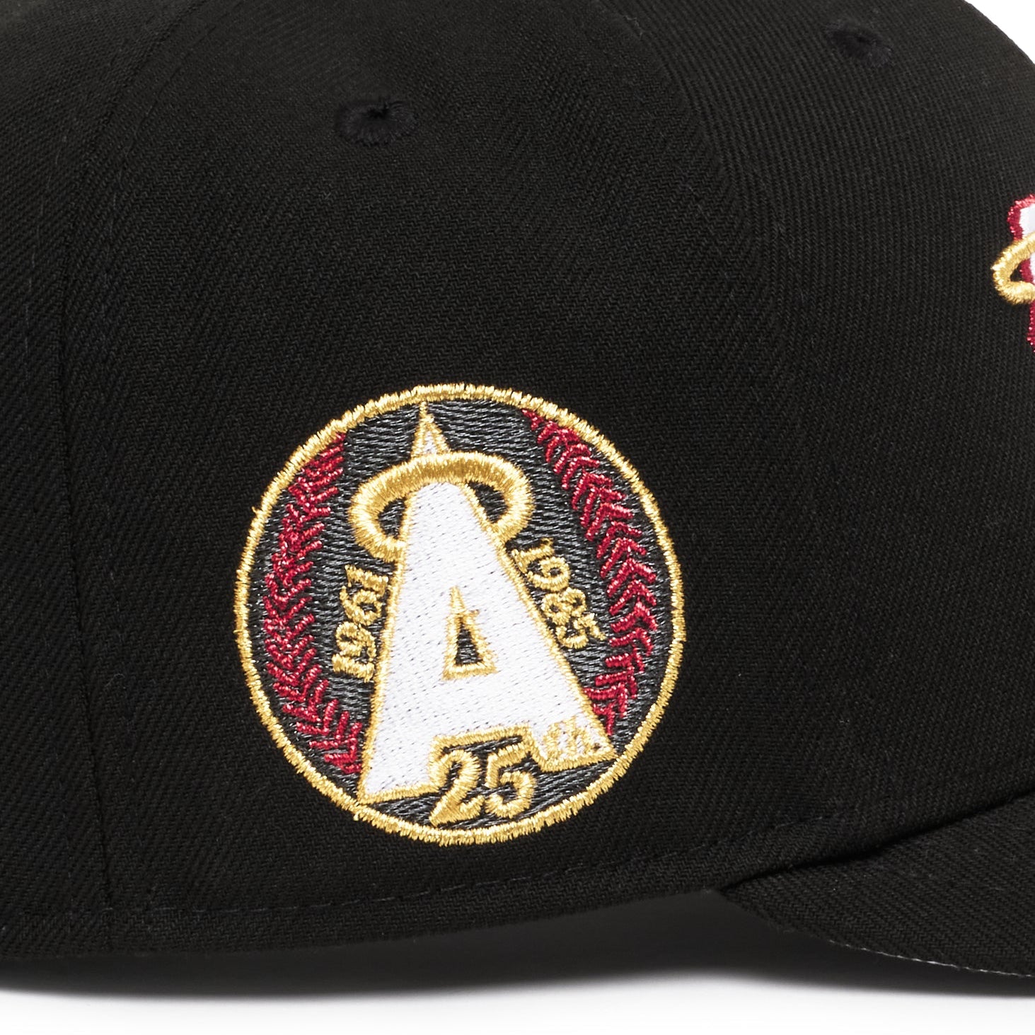 Anaheim Angels All Black Script Red Outline 25 Years