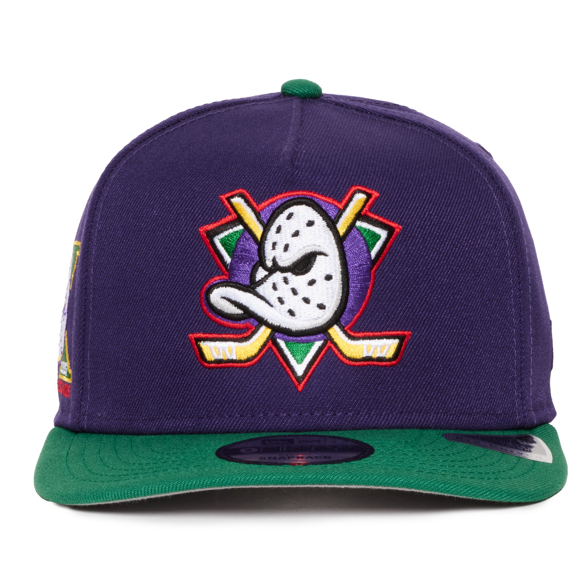 Anaheim Ducks Green And Purple 950 AFrame Snap Back