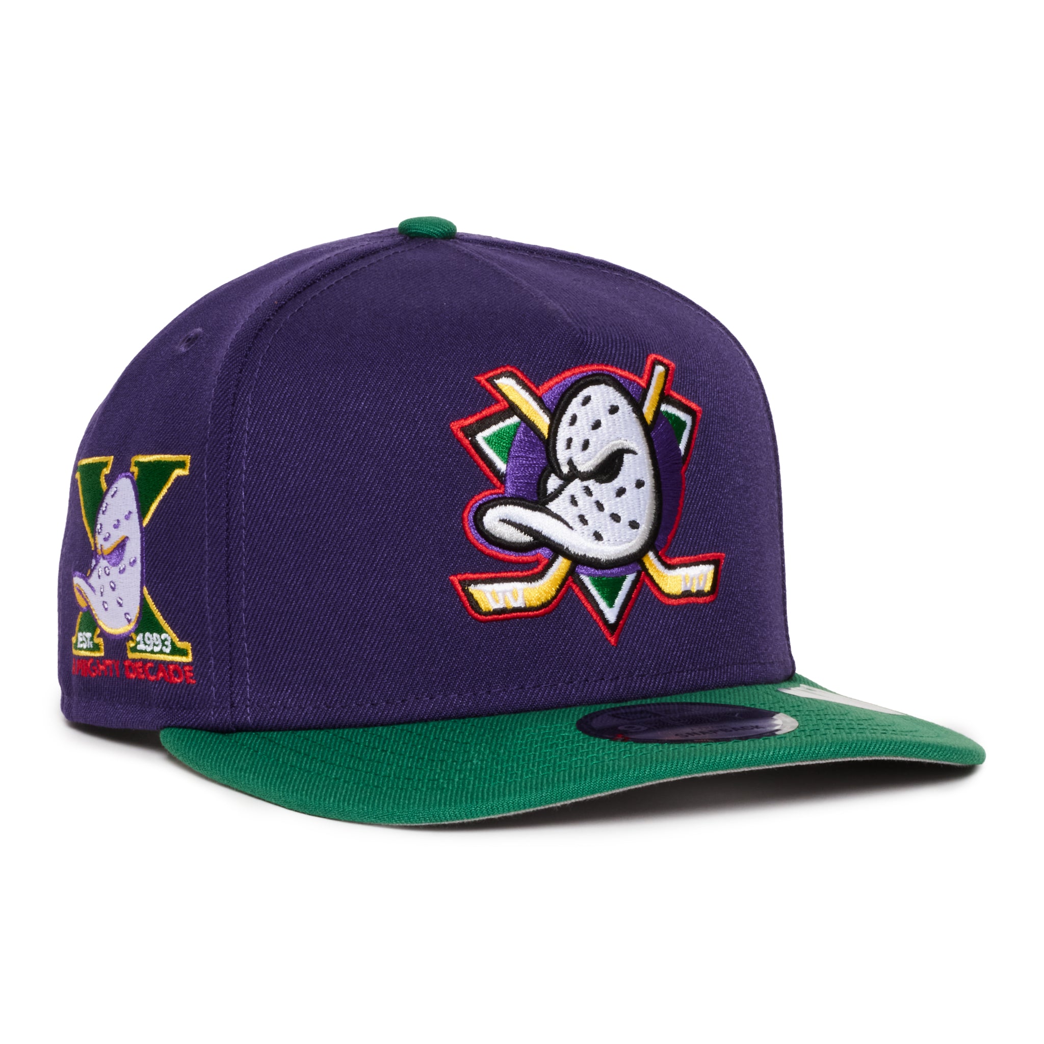 Anaheim Ducks Green And Purple 950 AFrame Snap Back