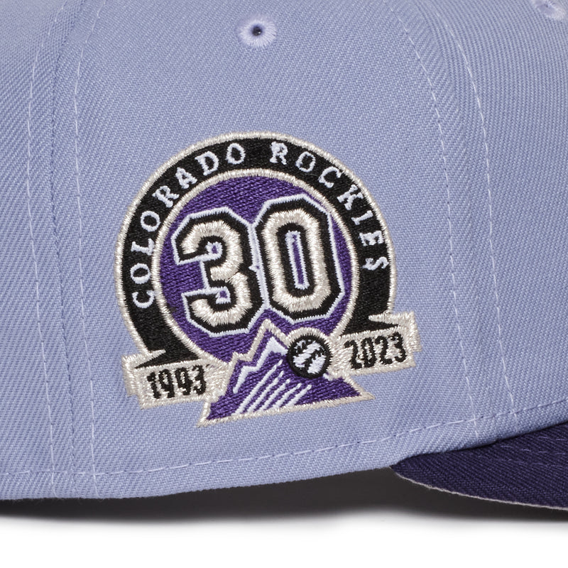 Colorado Rockies Lavender & Purple 30th Anniversary Grey uv
