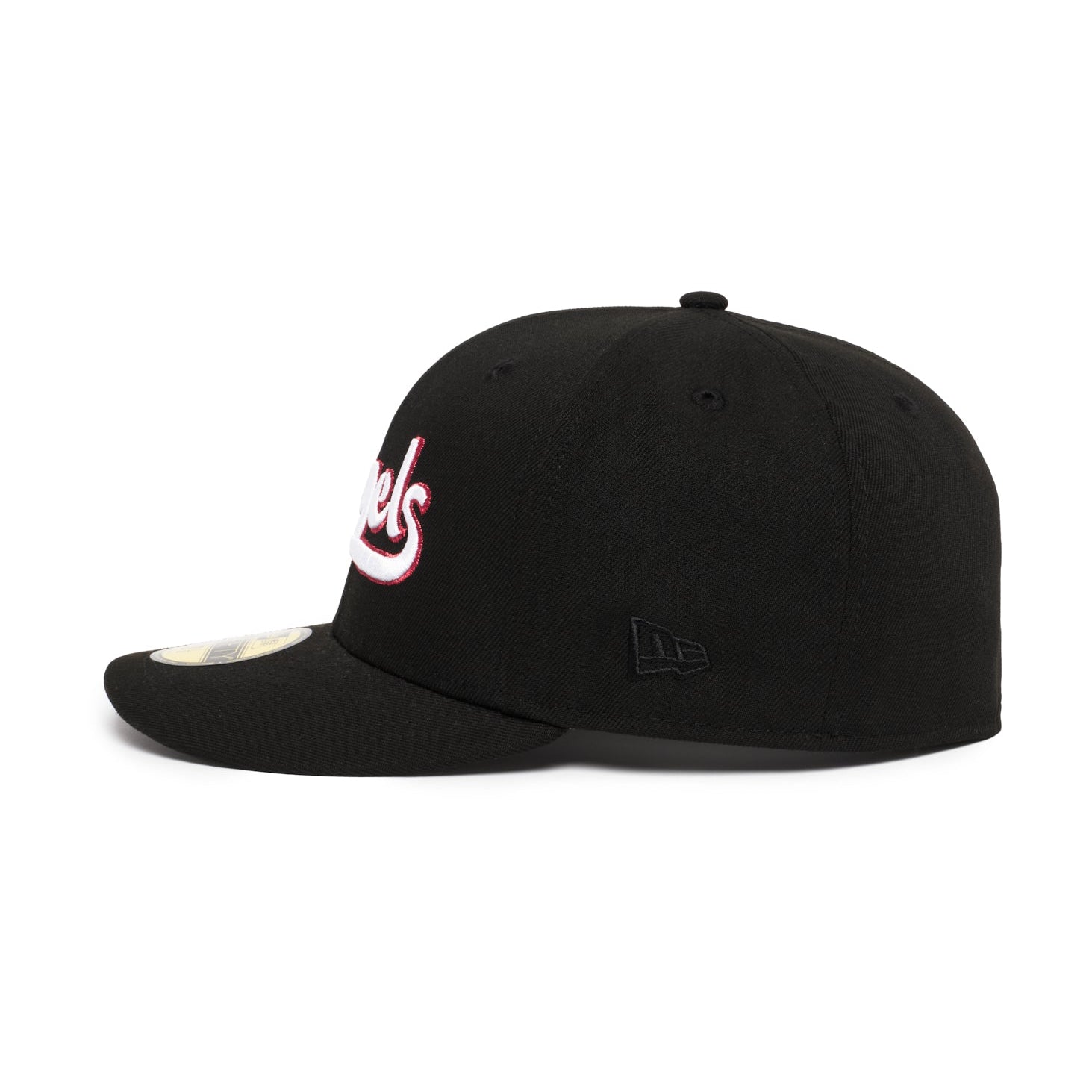 Anaheim Angels All Black Script Red Outline 25 Years
