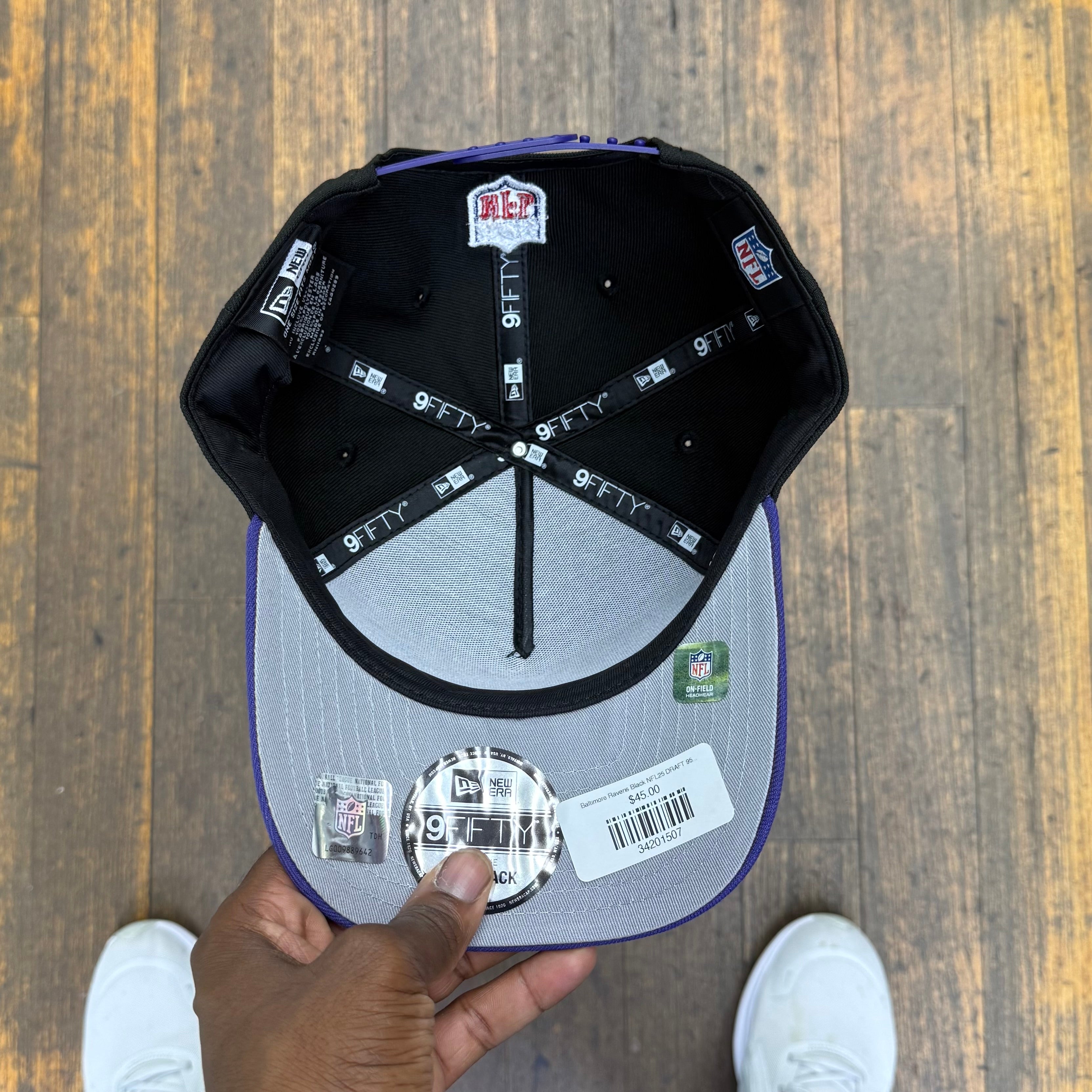 Baltimore Ravens Black NFL25 DRAFT 950 AFrame Snap Back