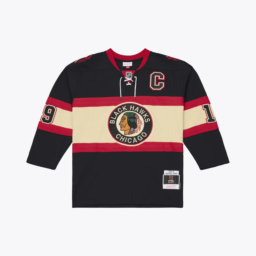 Chicago Black Hawks Black and Crème TOEWS Jersey