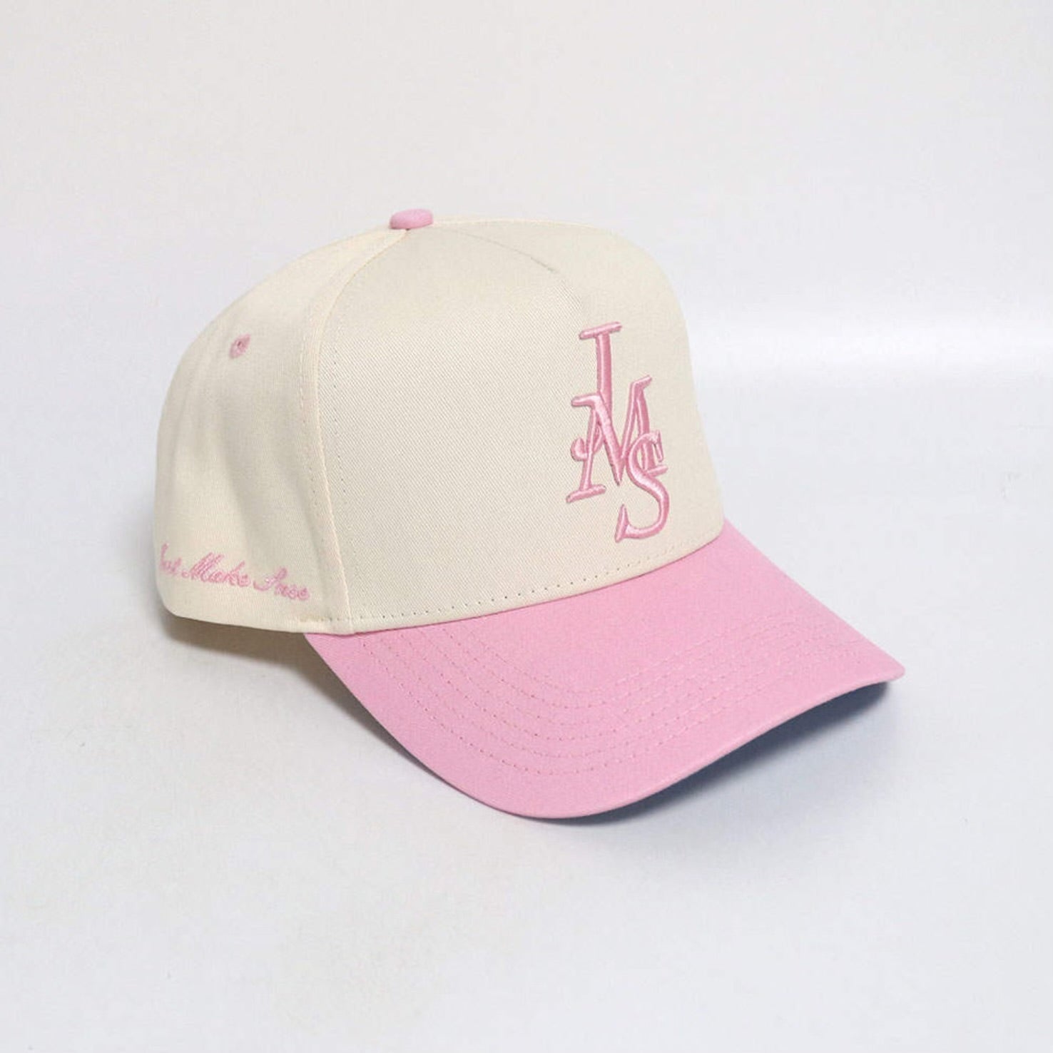 Just Make Sense “JMS” Chrome & Pink SnapBack