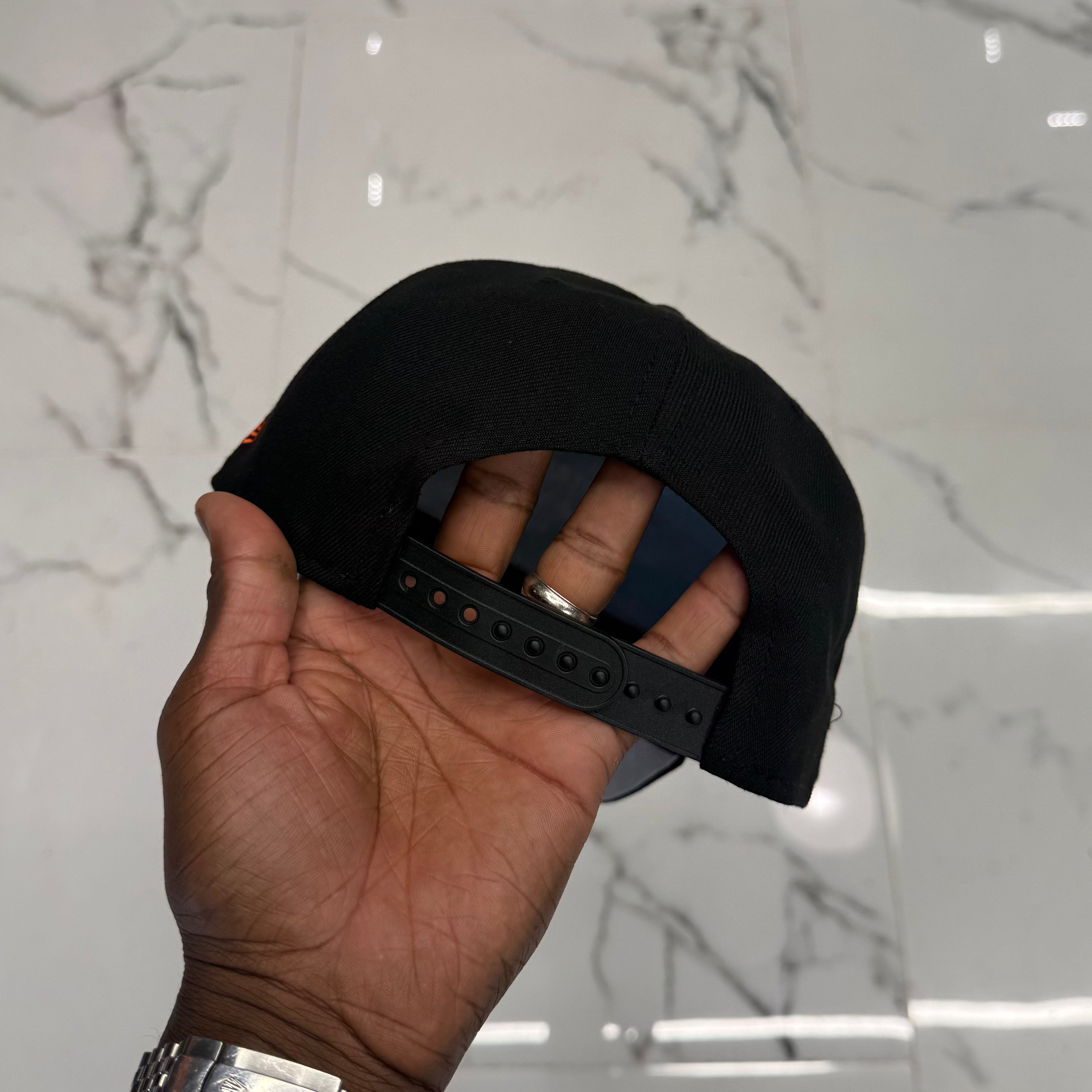 New York Knicks 950 Aframe Black and Gold 2026 Champs Snap Back
