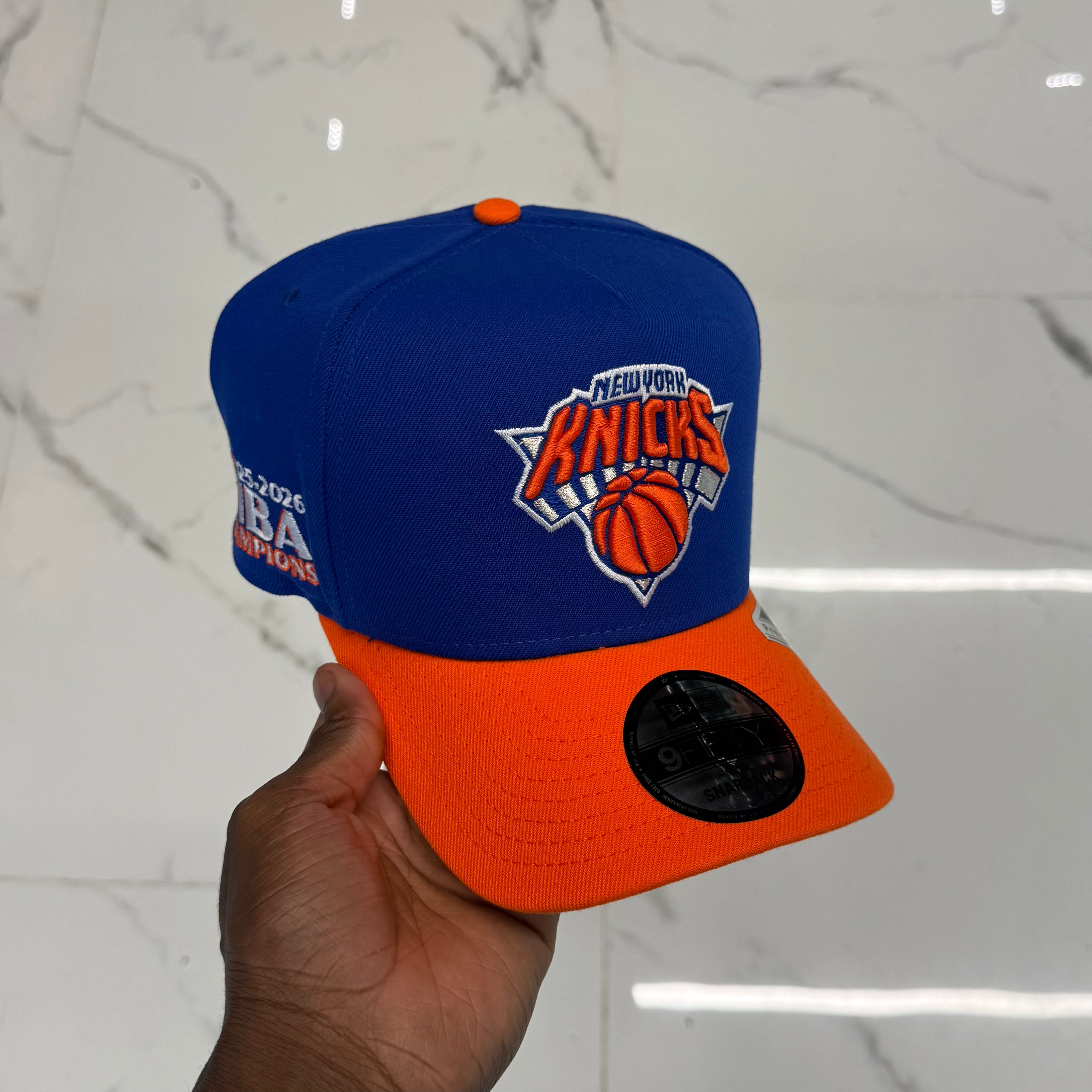 New York Knicks Blue and Orange 950 AFrame 2026 Champs Snap Back