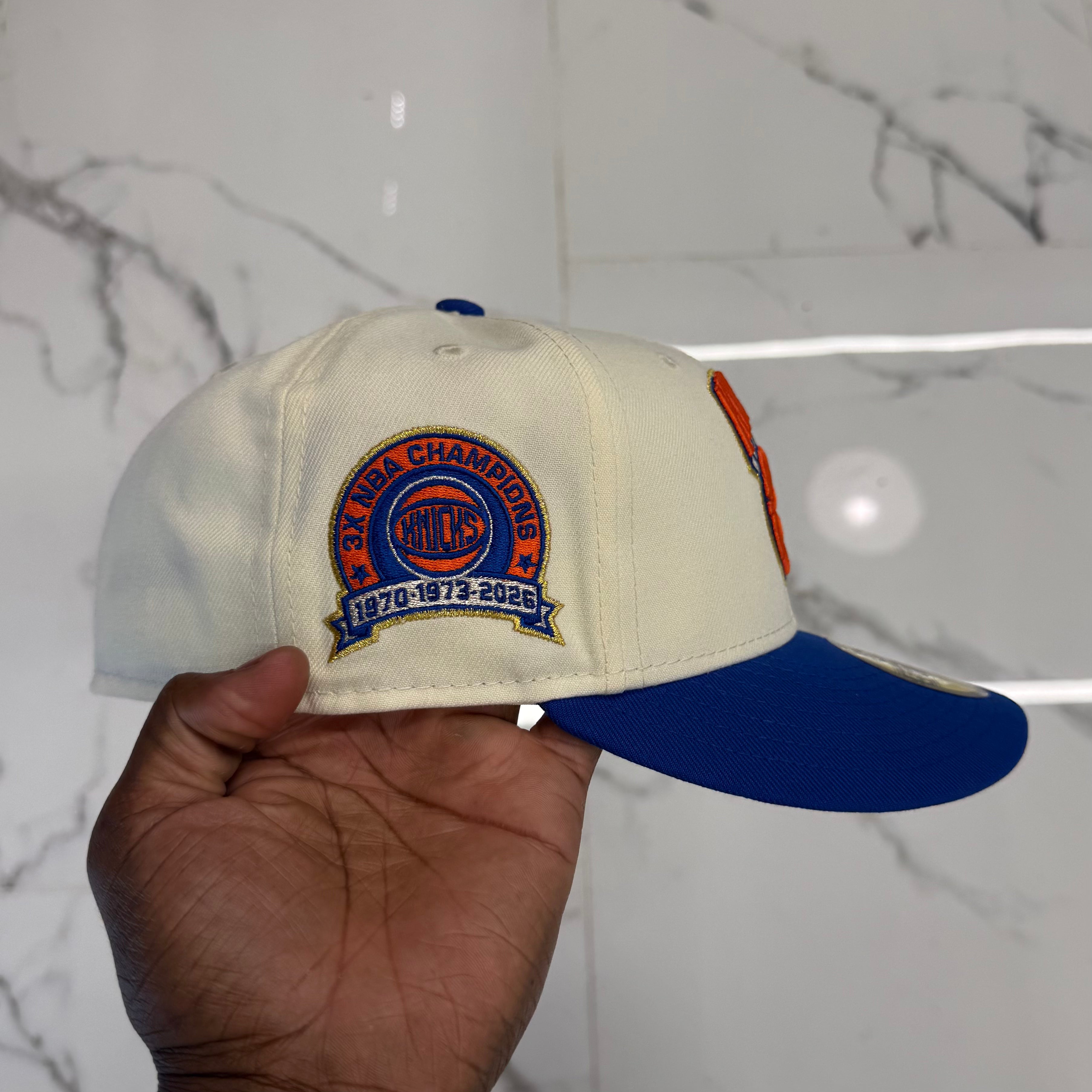 New York Knicks Creme and Royal 3X Champs