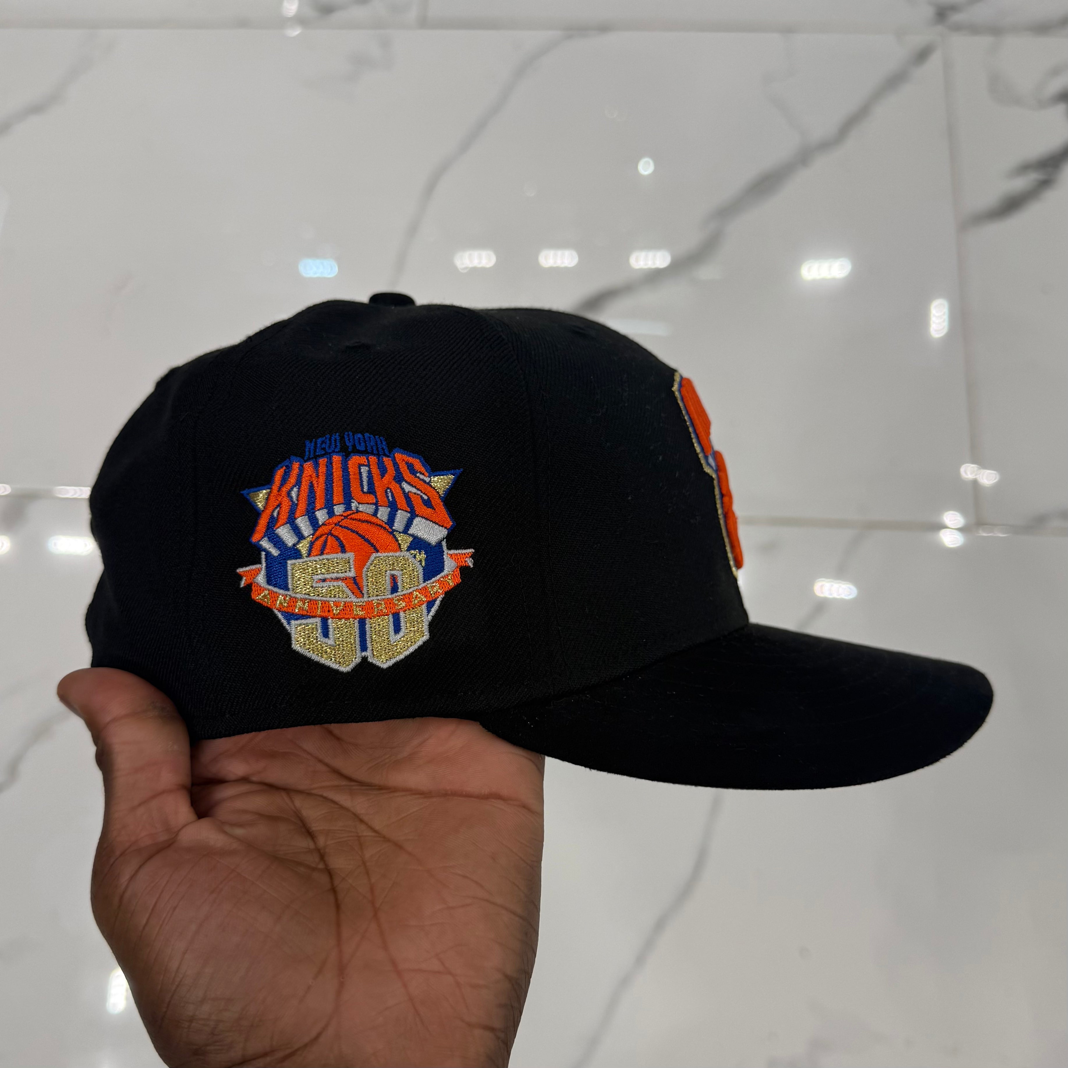 New York Knicks Black and Suede 50 Years 950 Classic SnapBack
