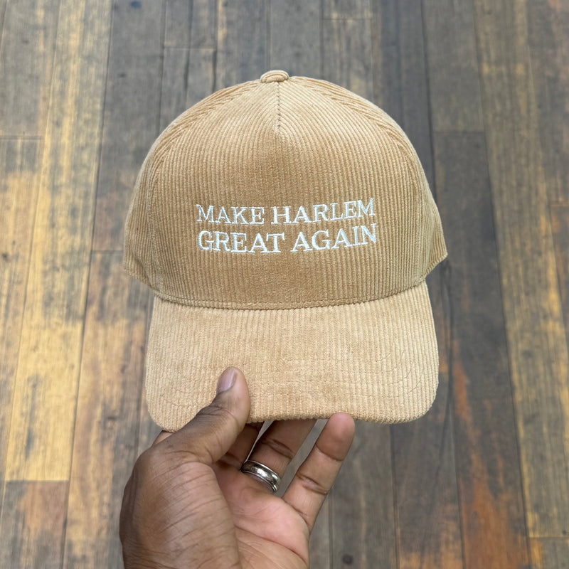 Make Harlem Great Again Tan Corduroy Snap Back