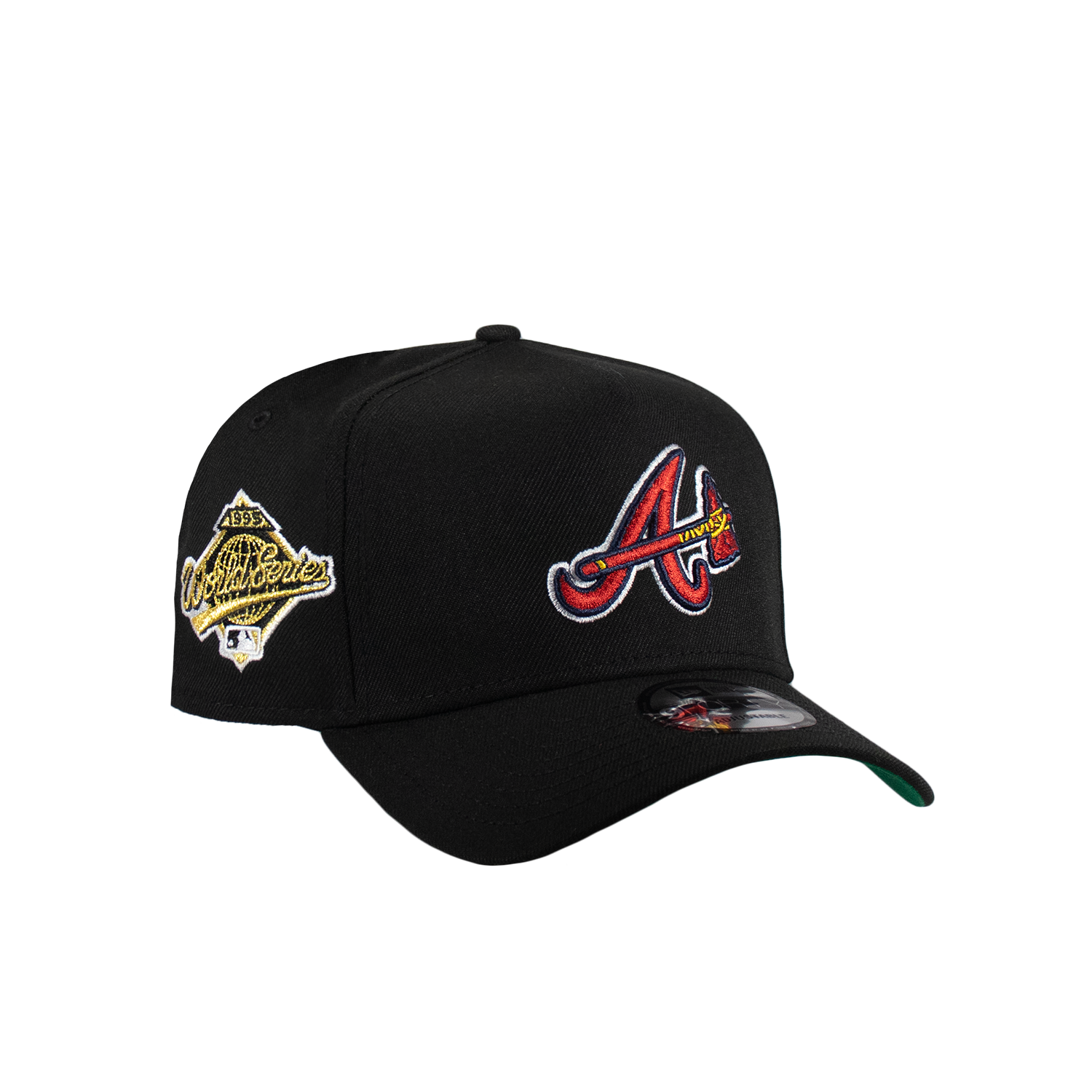 Atlanta Braves All Black 940 A-Frame Snap Back 1995 World Series