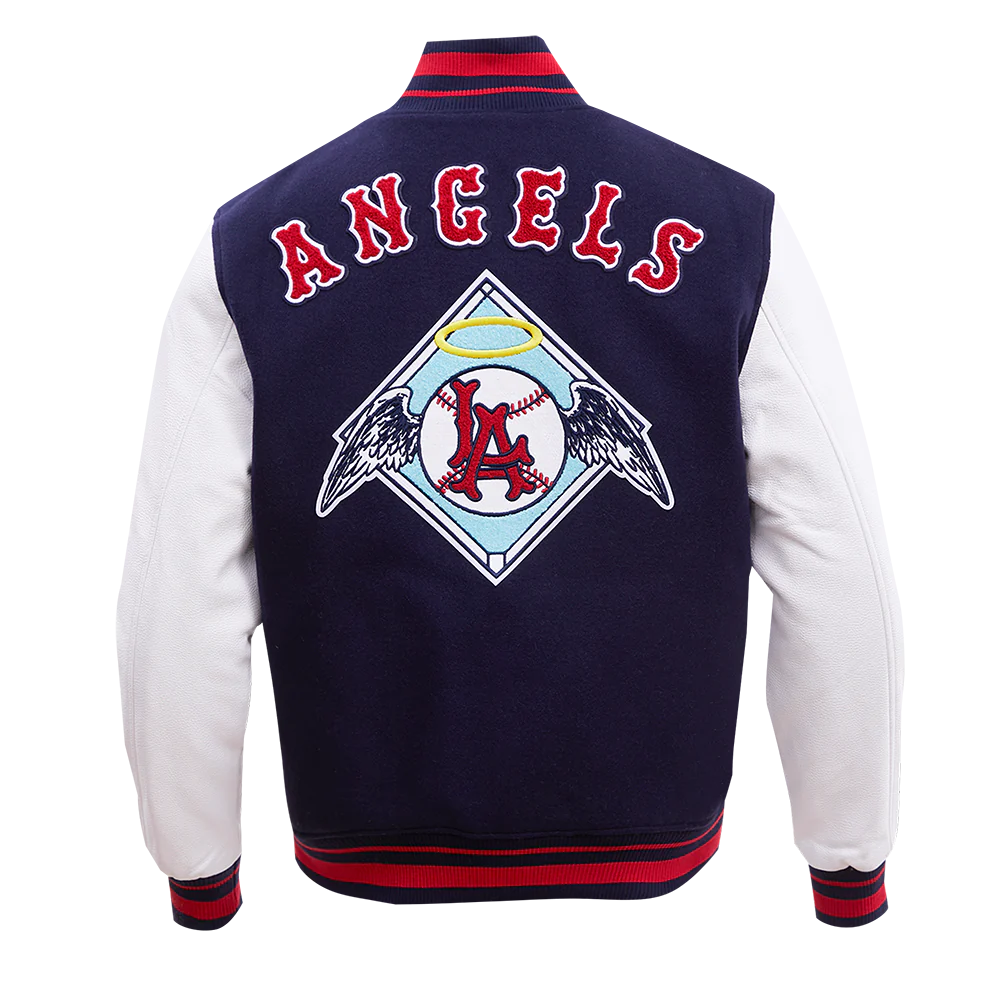 Los Angeles Angels Navy and White Varsity Jacket