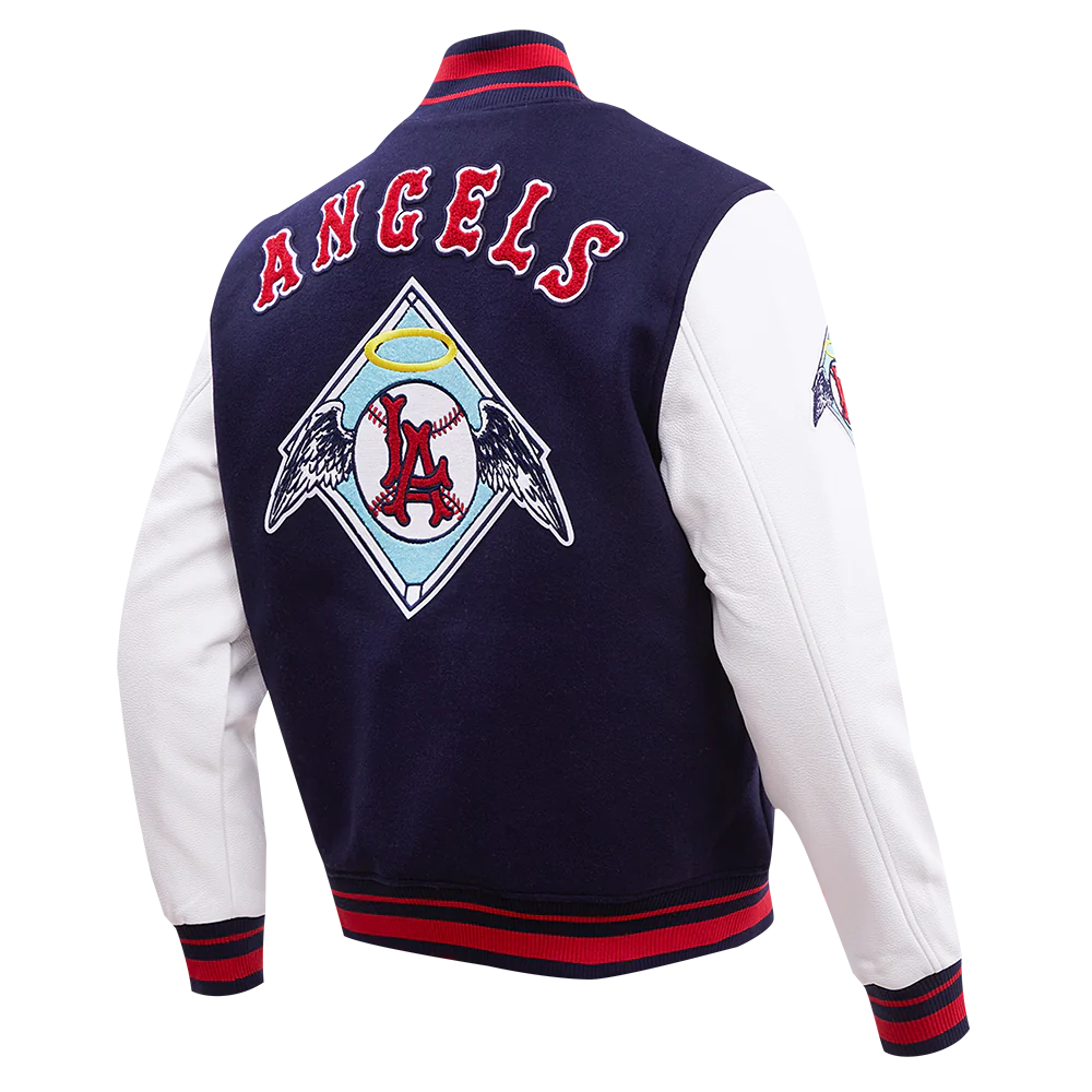 Los Angeles Angels Navy and White Varsity Jacket