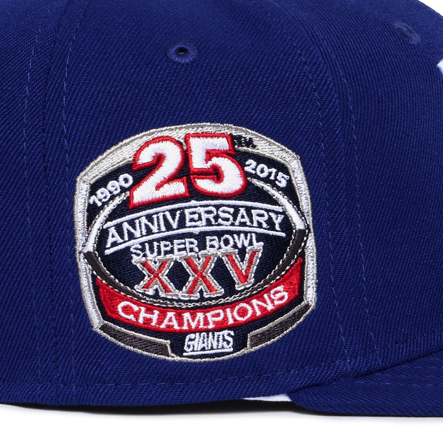 New York Giants All Royal Blue Big white NY Logo 25 Year Anniversary