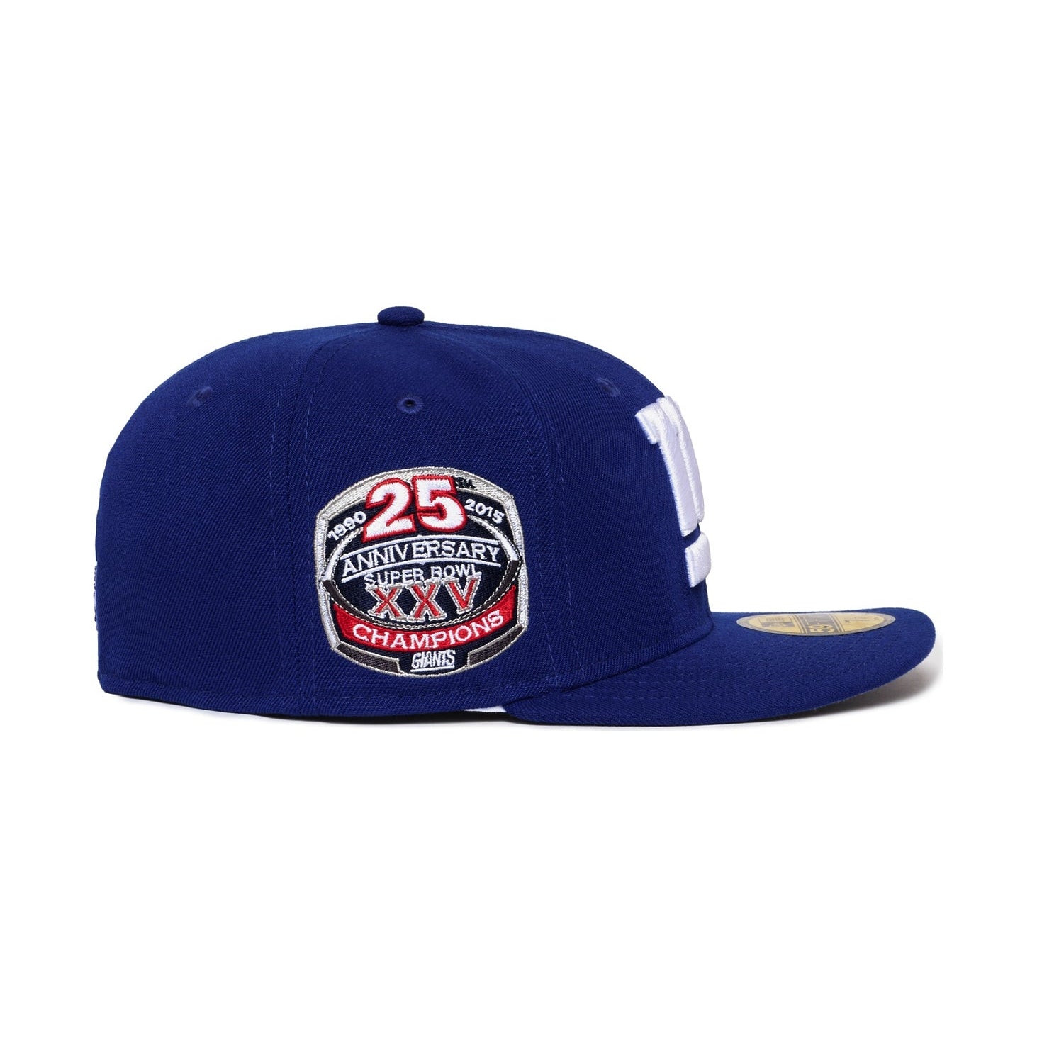 New York Giants All Royal Blue Big white NY Logo 25 Year Anniversary