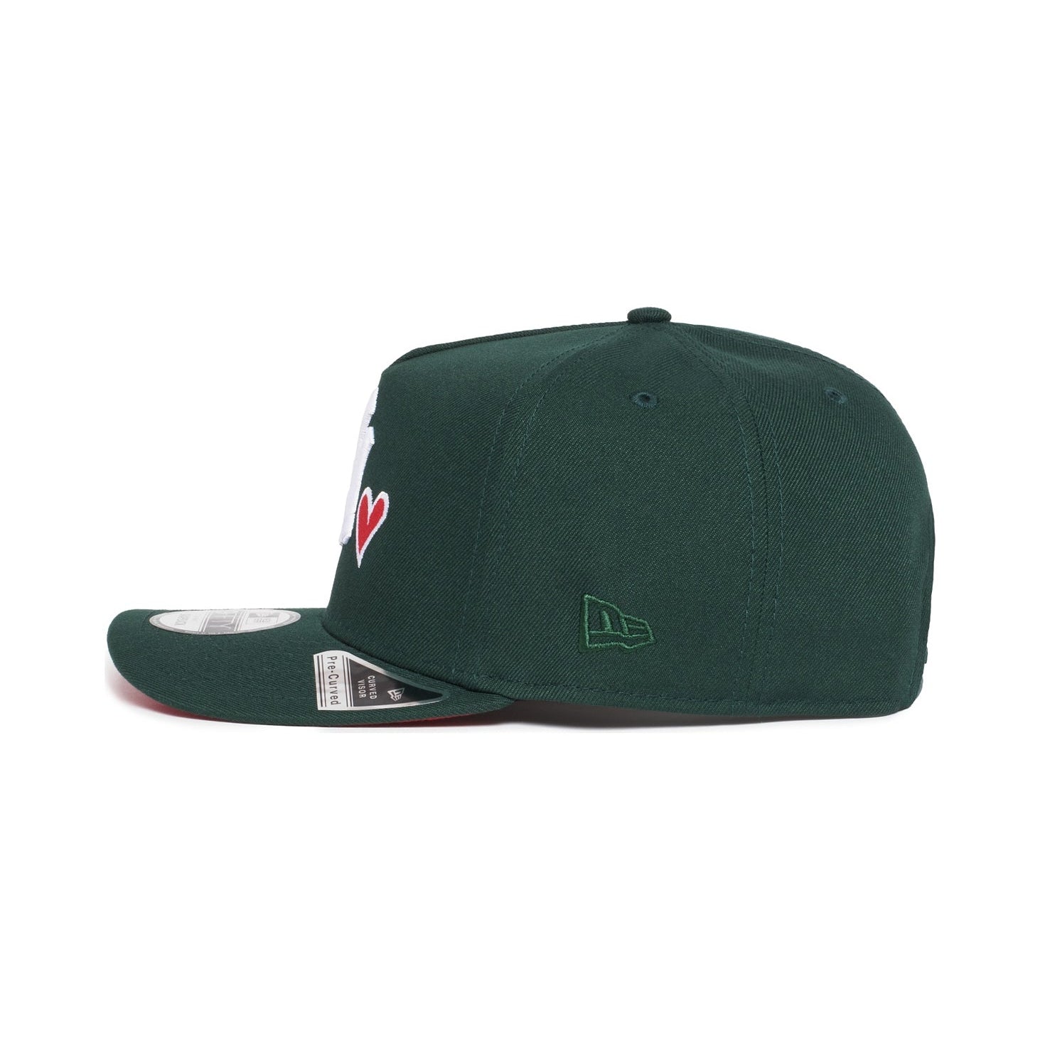 New York Yankees Dark Green Red Heart 950 AFrame Snap Back