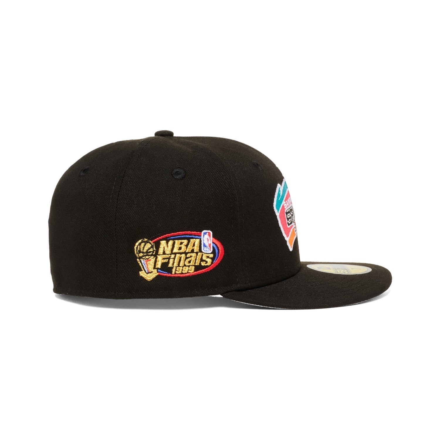 San Antonio Spurs Black Colorful Logo 1999 Finals