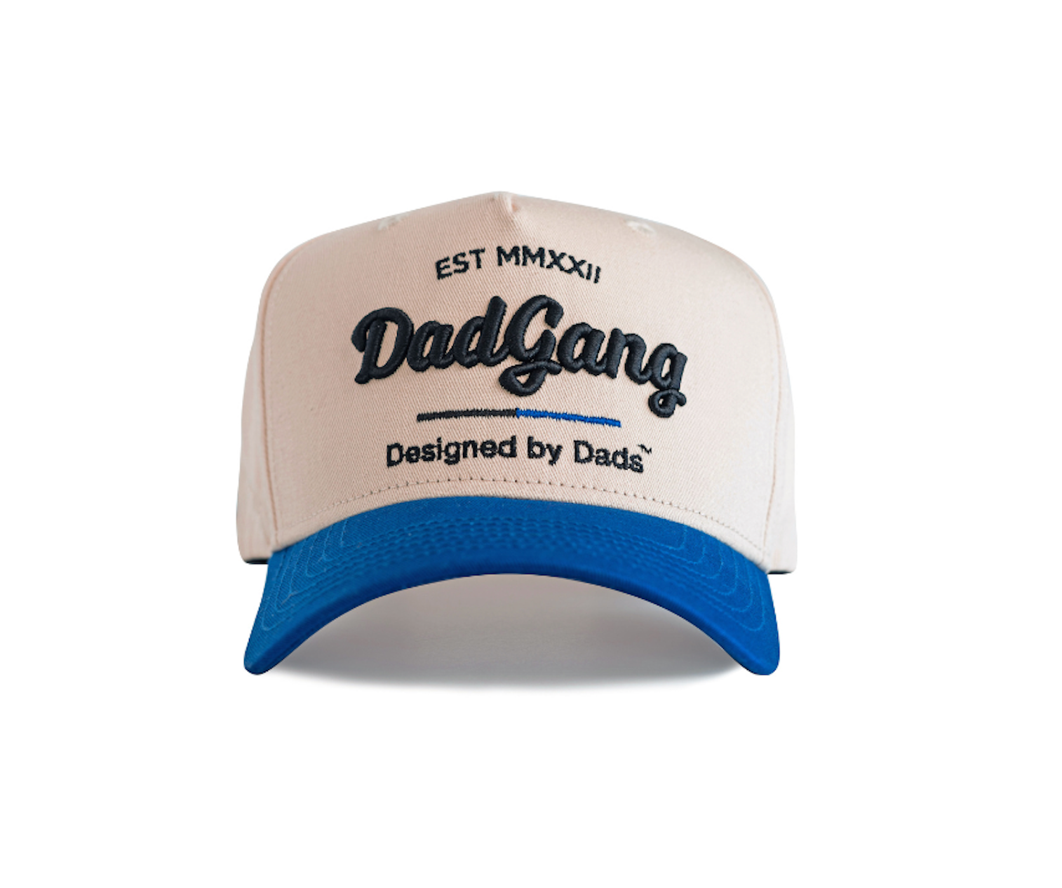 DAD GANG Horsepower Cream and Blue Trucker