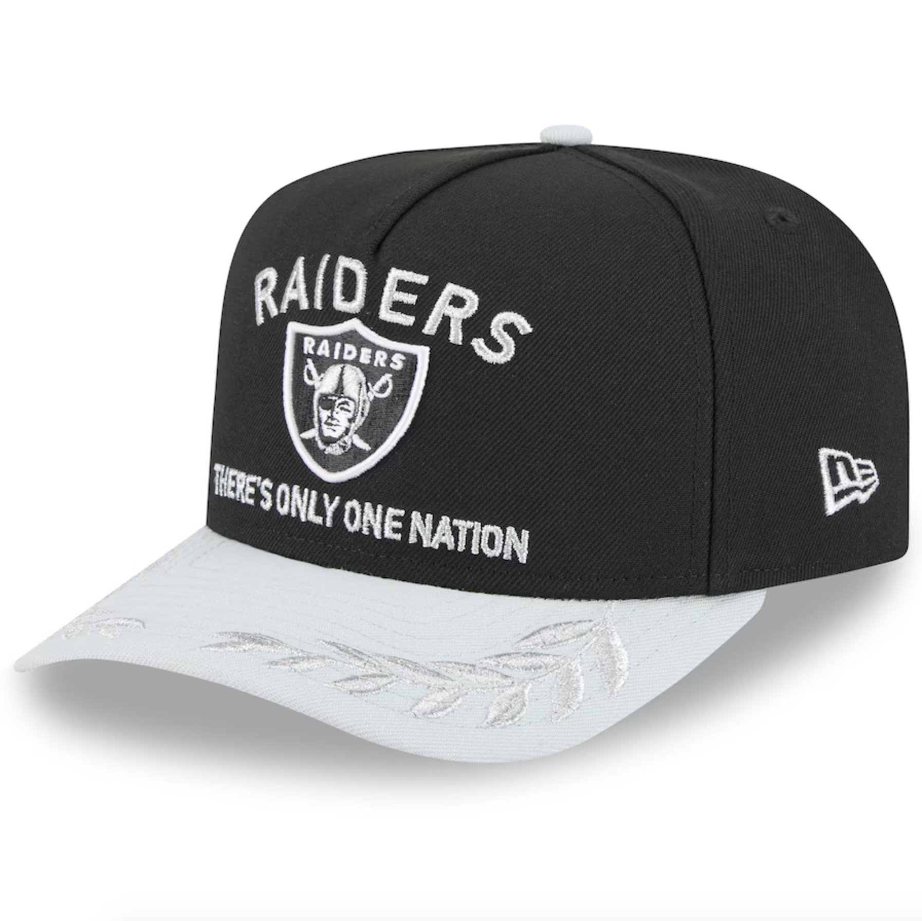 Oakland Raiders Black NFL25 DRAFT 950 AFrame Snap Back