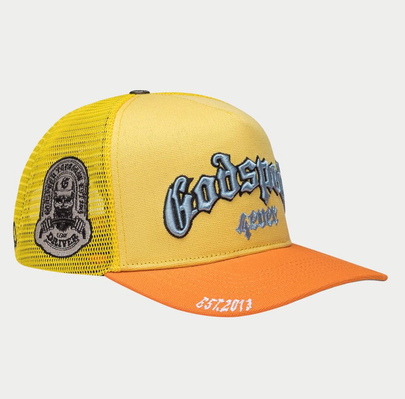 GODSPEED Yellow And Orange Trucker Snap Back