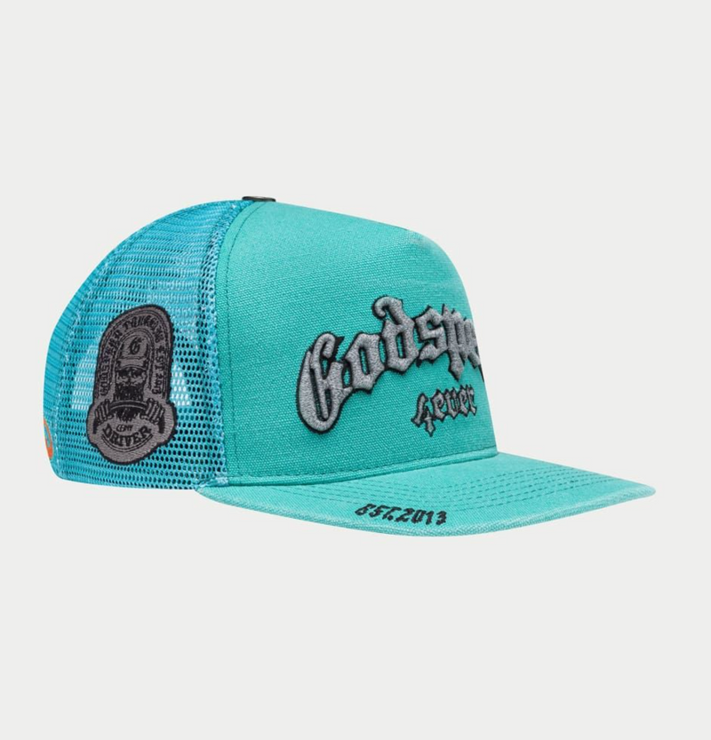 GODSPEED Forever Teal Washed Trucker Snap Back