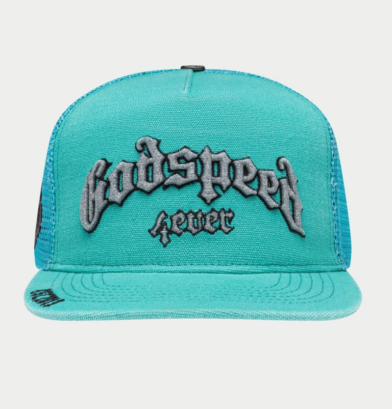 GODSPEED Forever Teal Washed Trucker Snap Back