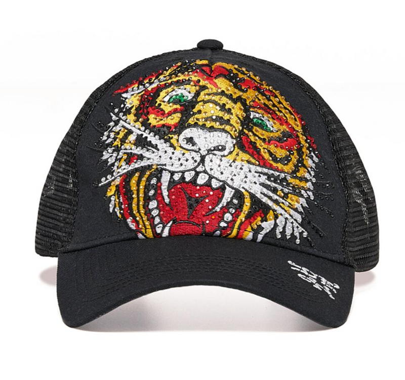 Ed Hardy RHINESTONE TIGER TRUCKER HAT