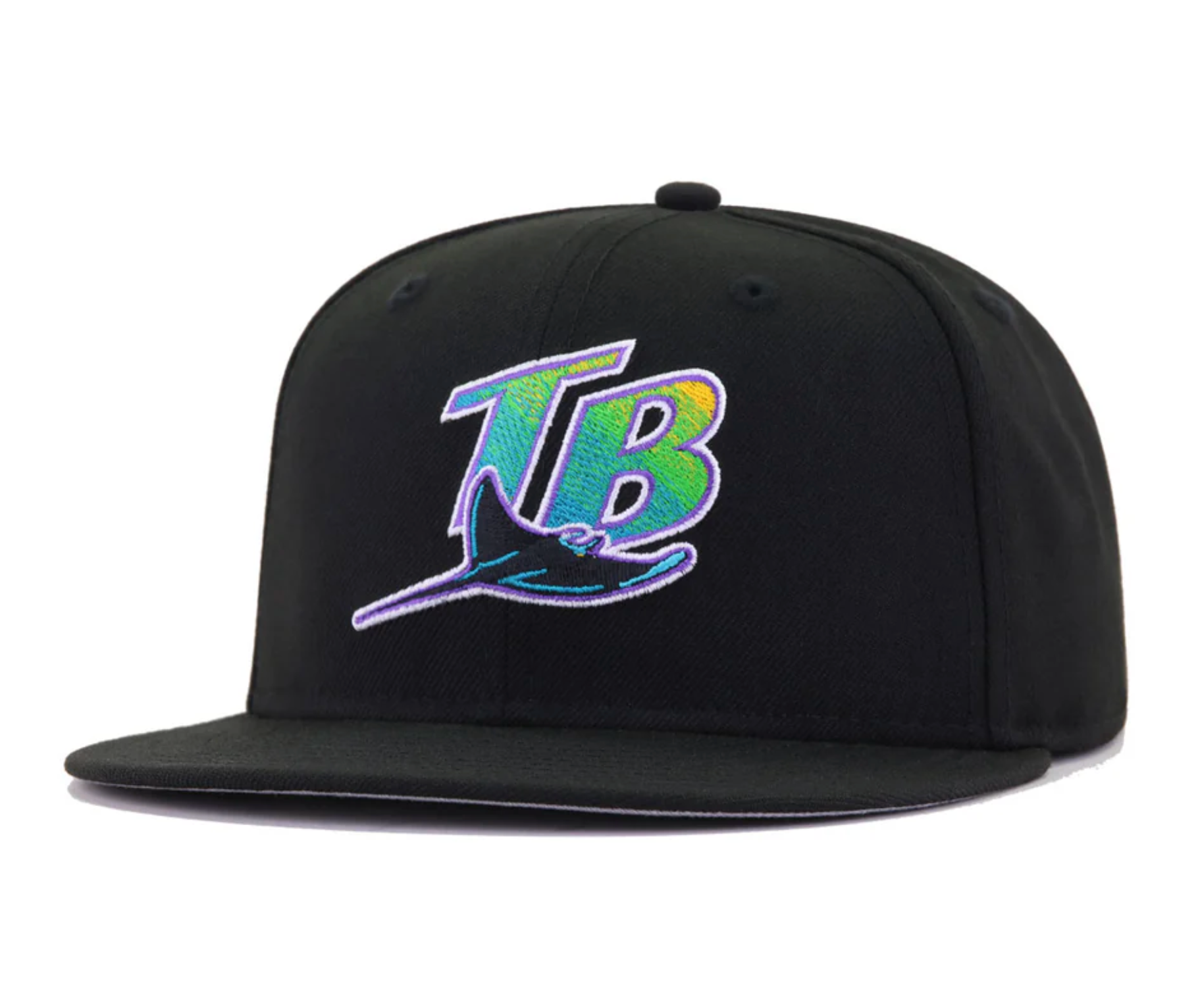 Tampa Bay Rays All Black Grey UV No Patch