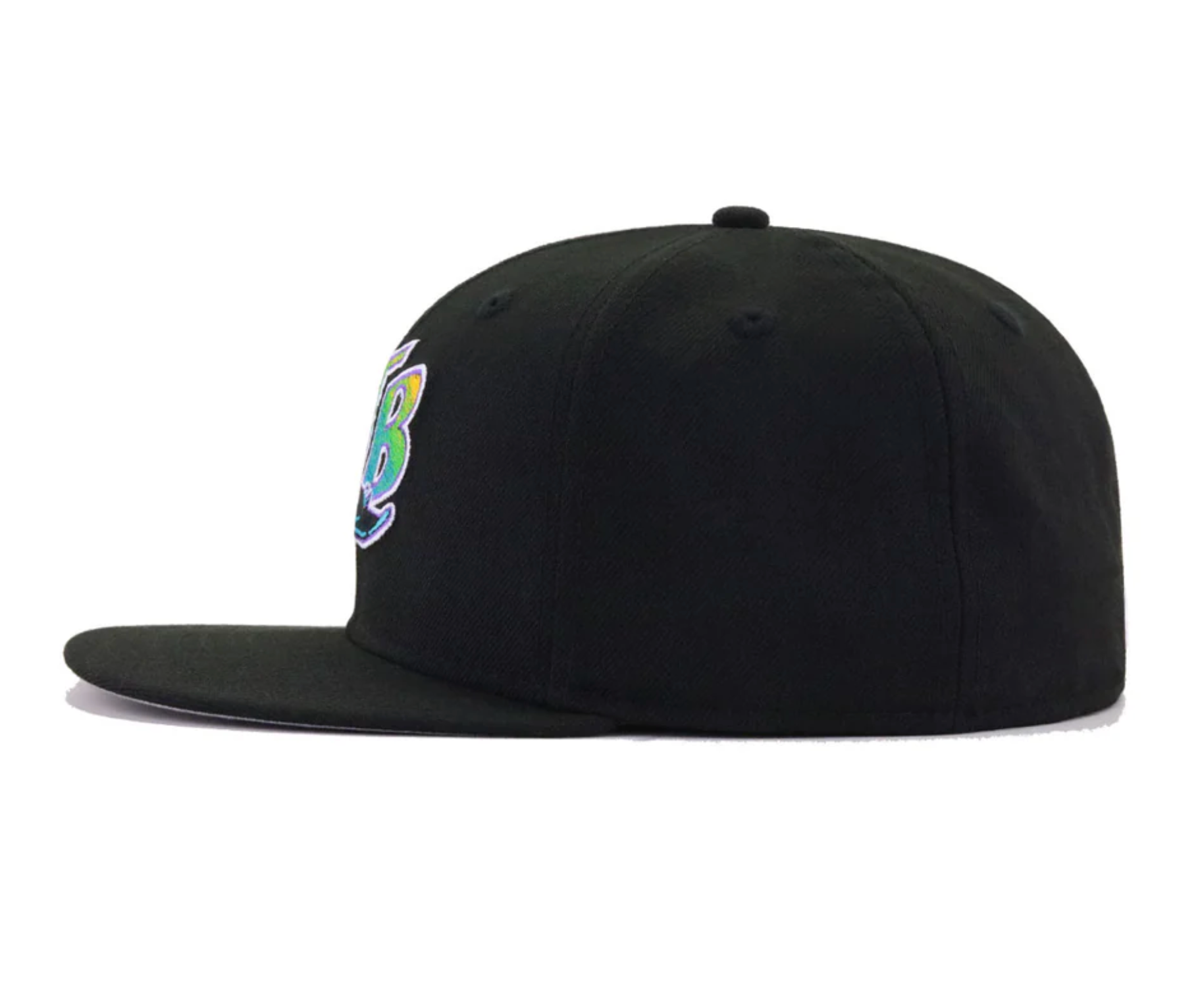 Tampa Bay Rays All Black Grey UV No Patch