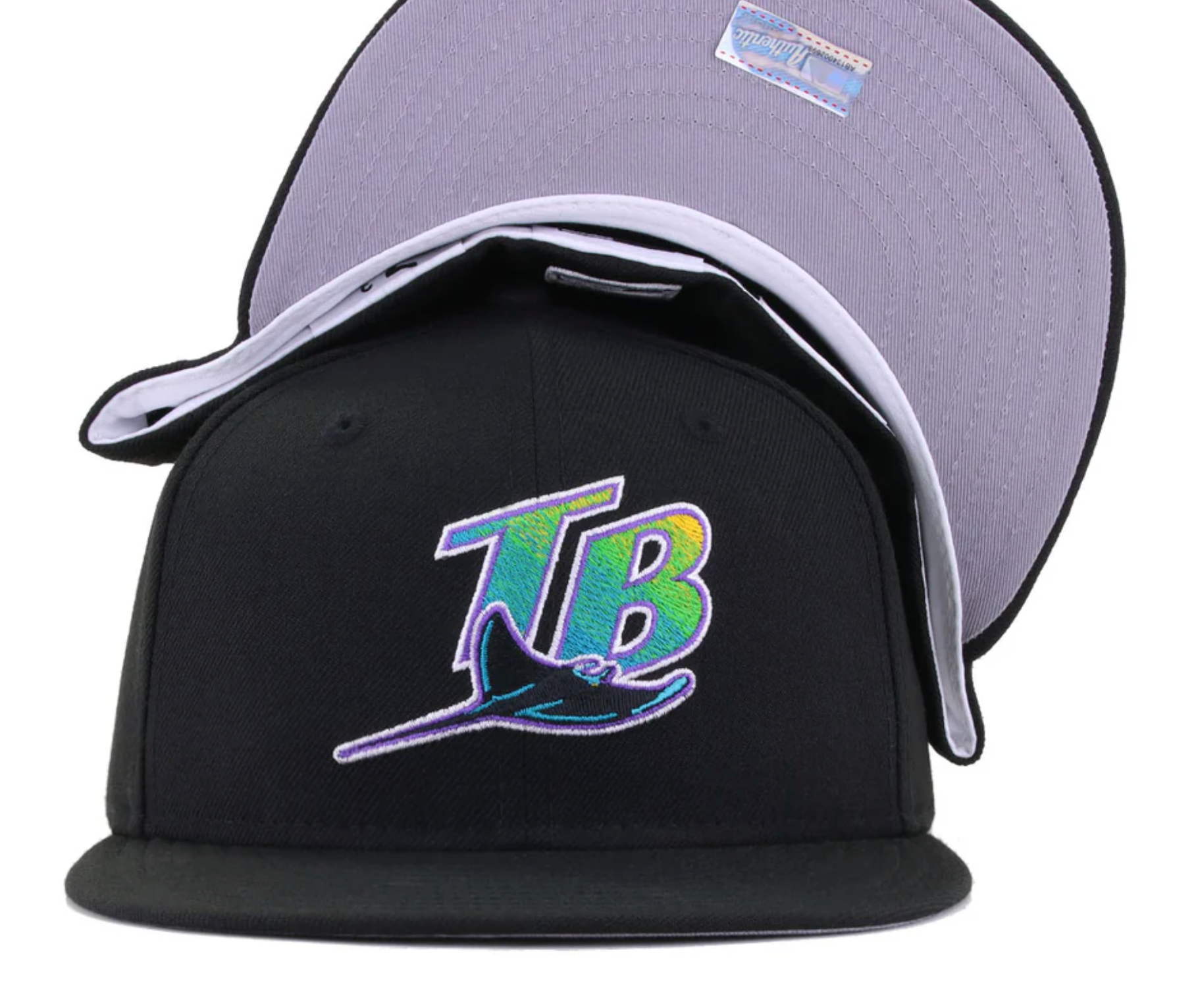 Tampa Bay Rays All Black Grey UV No Patch
