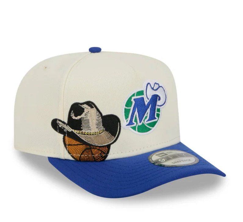 Dallas Mavericks HWC Chrome White 9FIFTY A-Frame Snapback