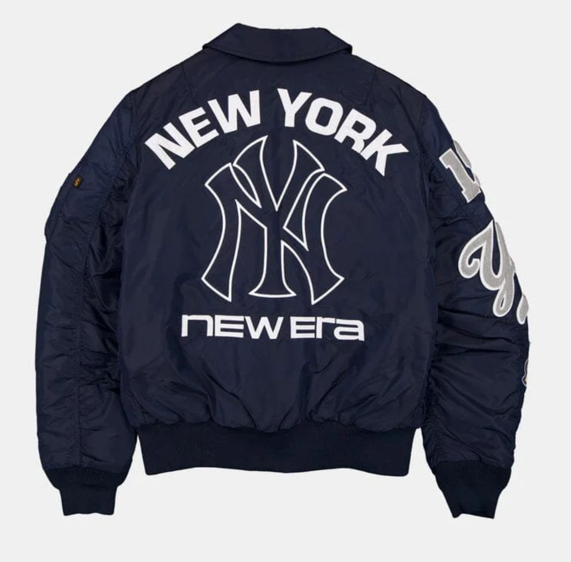 New York Yankees Alpha Industries X New ERA Navy Collared Bomber Jacket