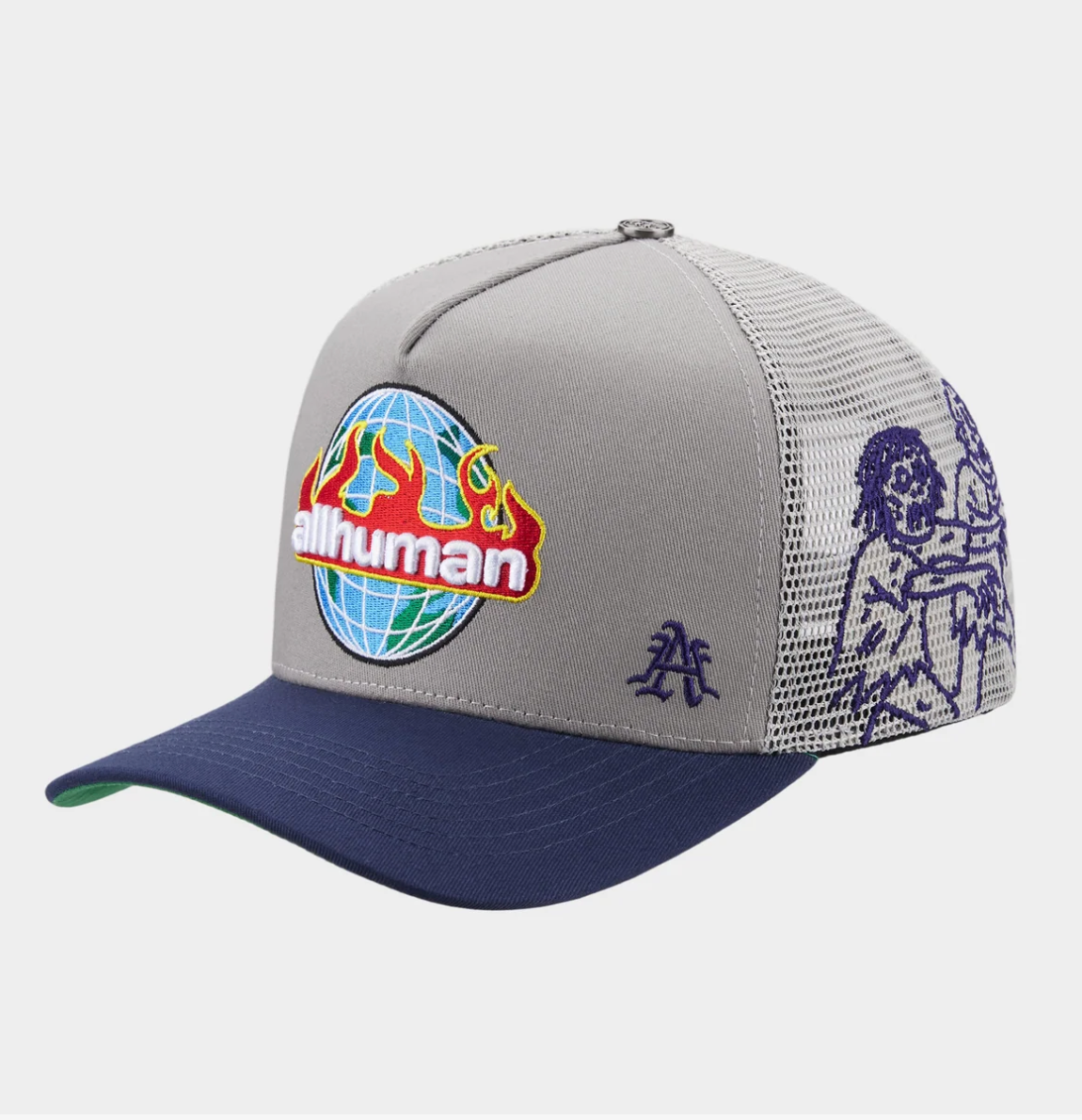 All Human Silo Grey Blue Trucker