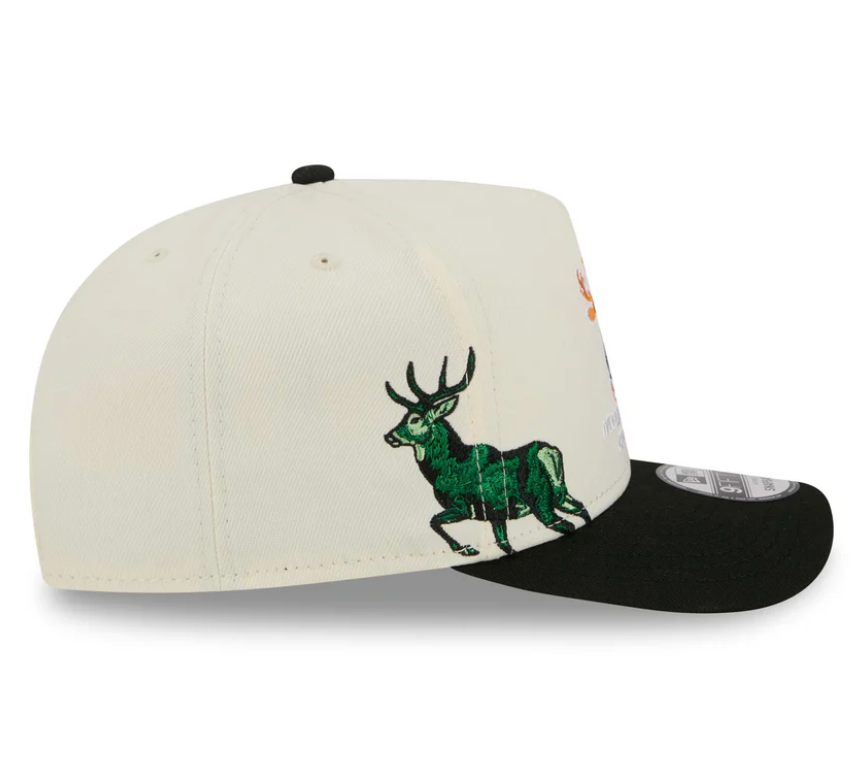 Milwaukee Bucks HWC Chrome White 9FIFTY A-Frame Snapback