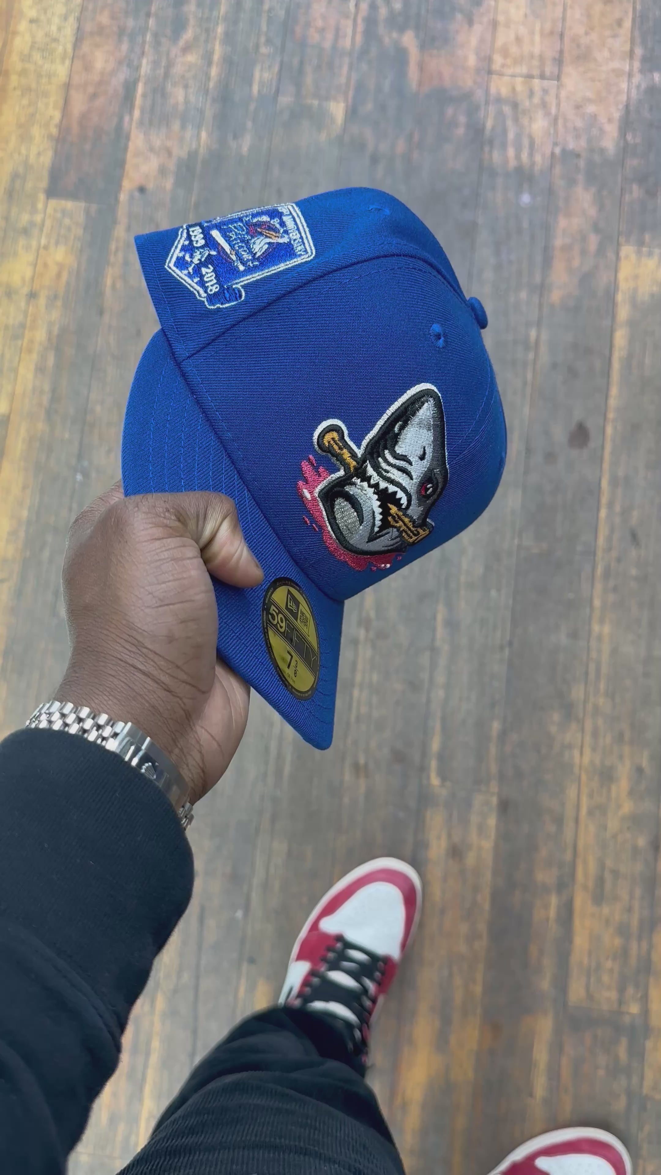 Myrtle Beach Pelicans Songbird Blue 20th anniversary Grey uv