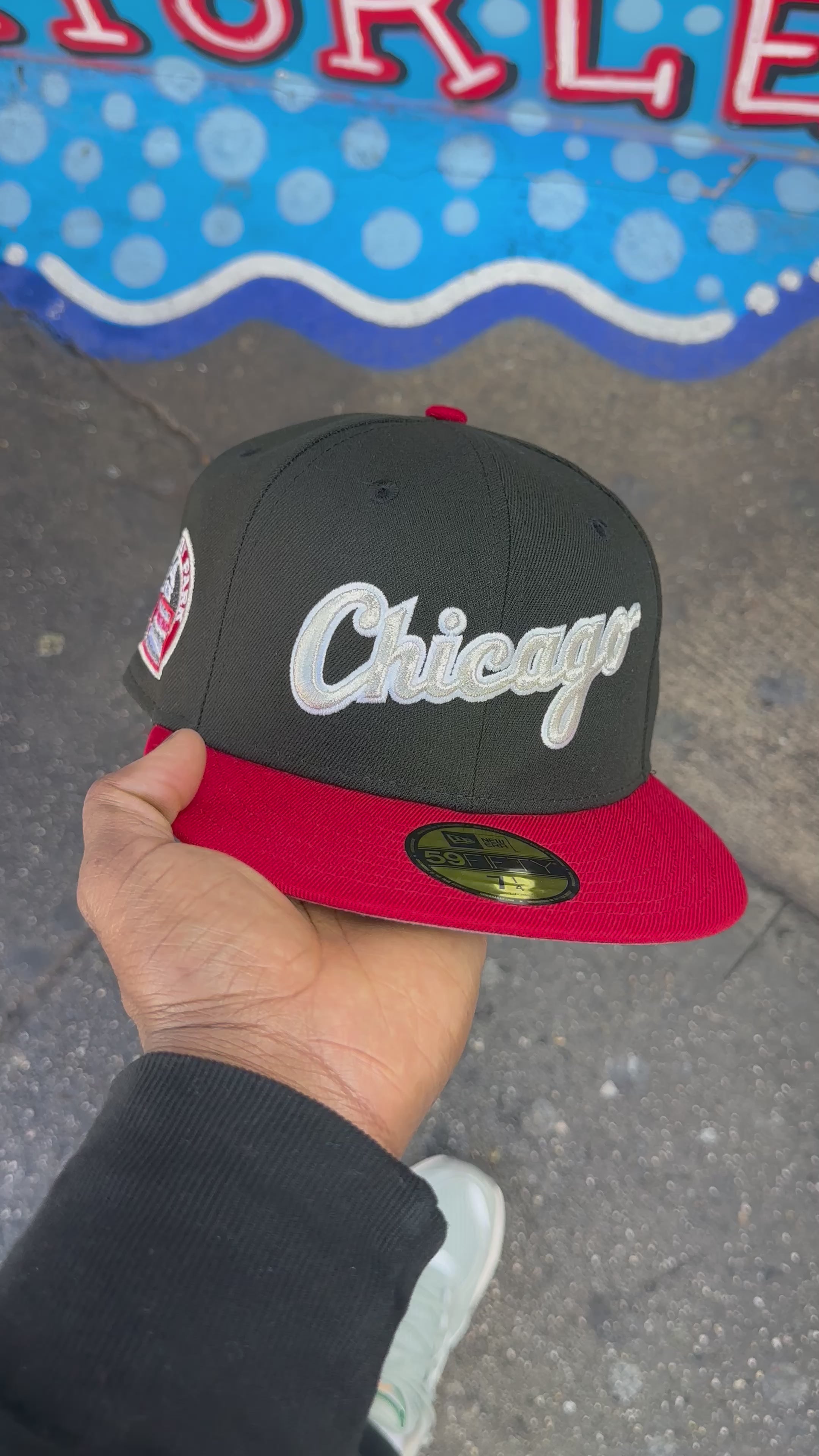 Chicago White Sox Silver Script Black and Red