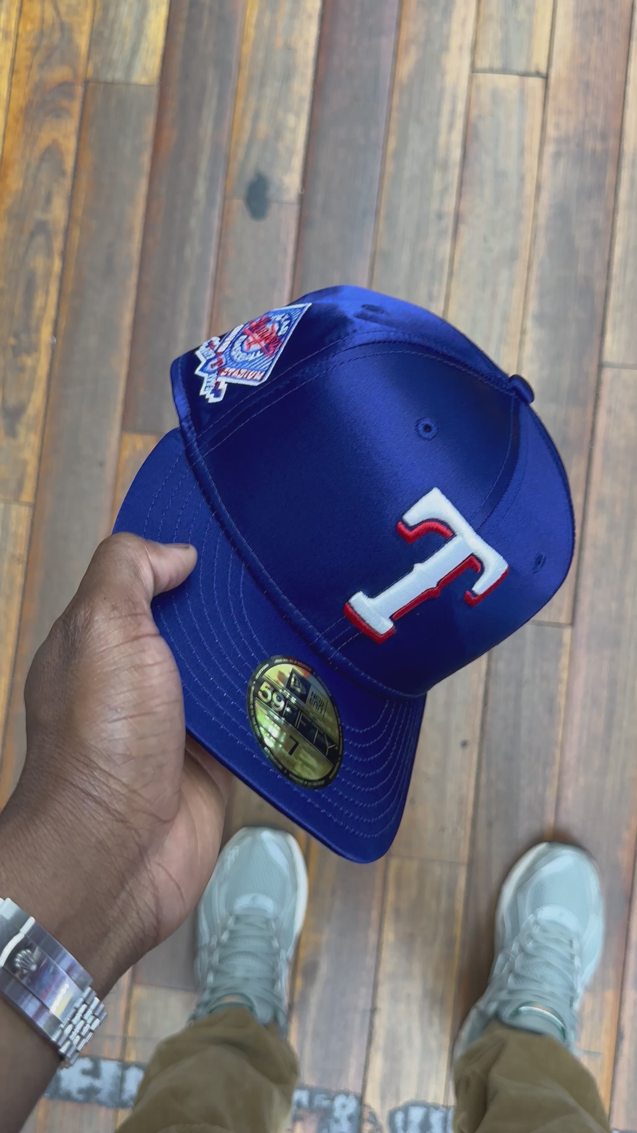 Texas Rangers Dark Royal Satin Arlington Stadium