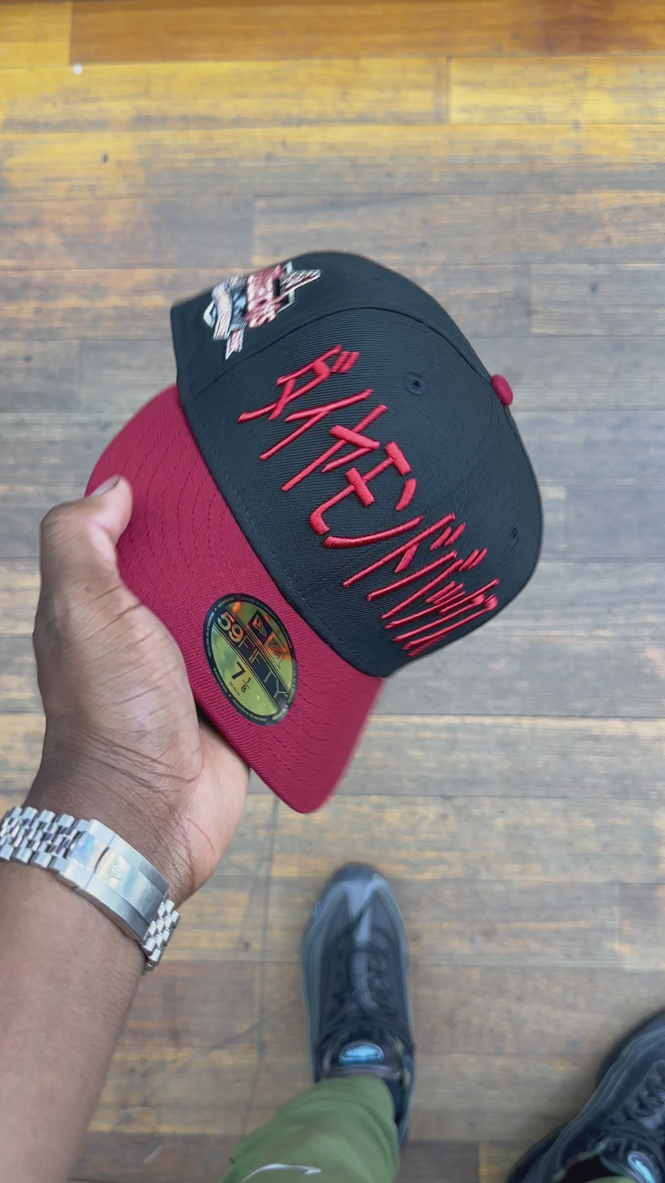 Arizona Diamond Backs Kanji Logo Black and Burgundy